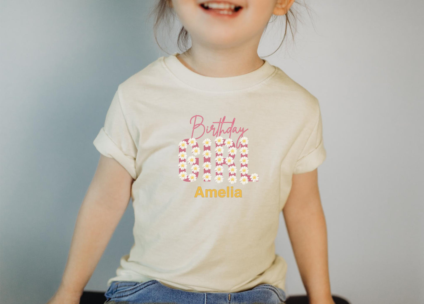 Birthday Girl Daisy Shirt: Daisy Retro Flower Birthday