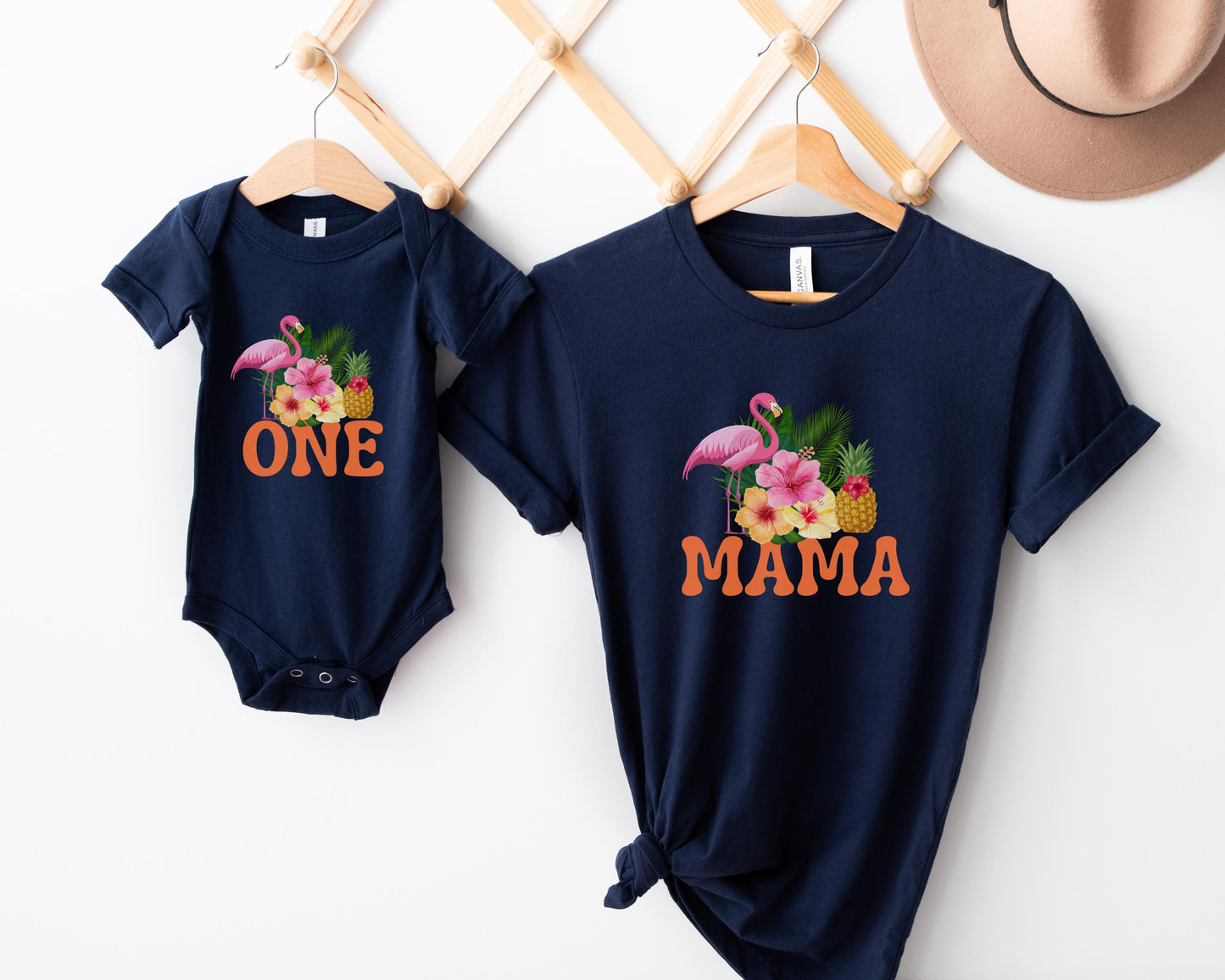 Tropical First Birthday Family Matching Shirts: Luau 1st Birthday Floral Girls Outfit