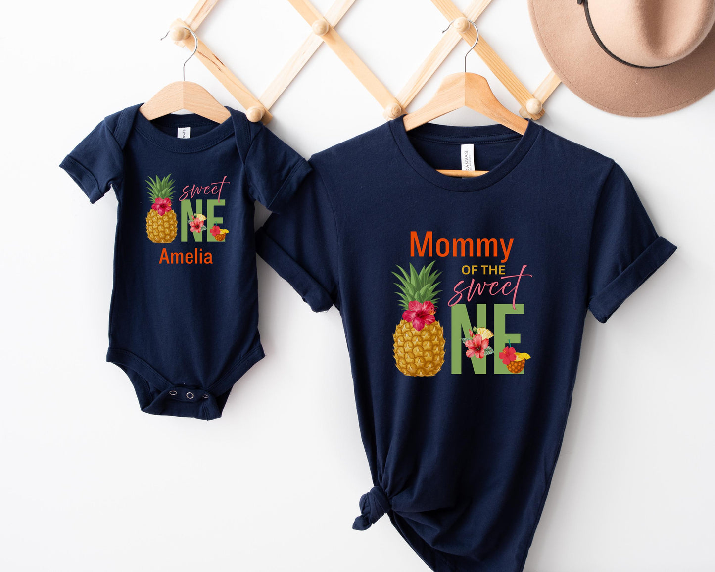 Pineapple First Birthday Family Matching Shirts: Tropical 1st Fruit Themed Birthday Outfit