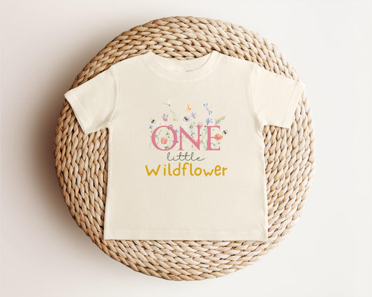One Little Wildflower First Birthday Shirt: Floral 1st Birthday Outfit for Spring or Summer