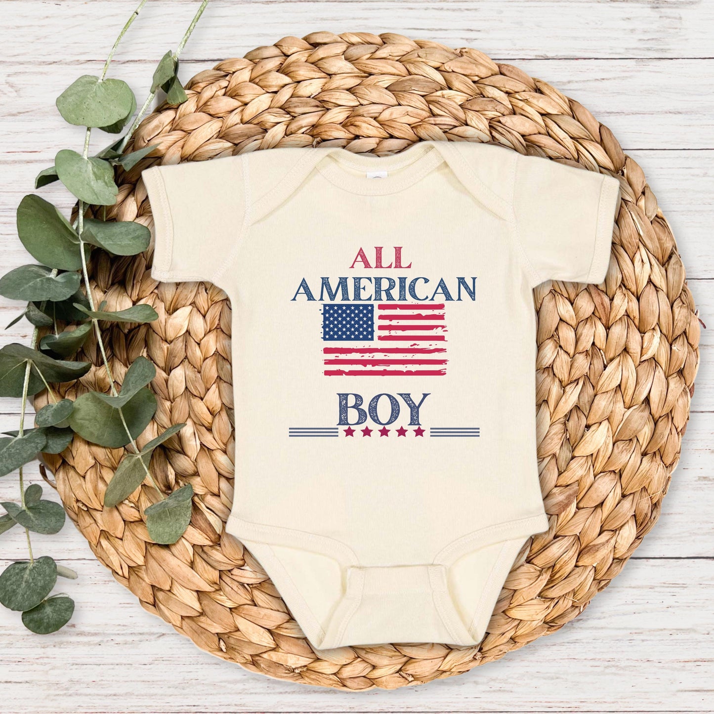 All American Boy Fourth of July Shirt: Patriotic Independence Day Tee