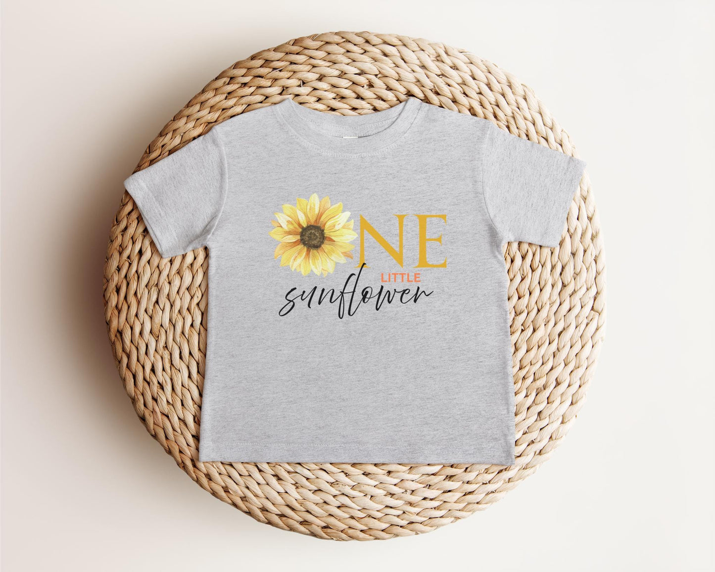 Sunflower First Birthday Shirt: Girl 1st Birthday Floral Summer Fall Outfit
