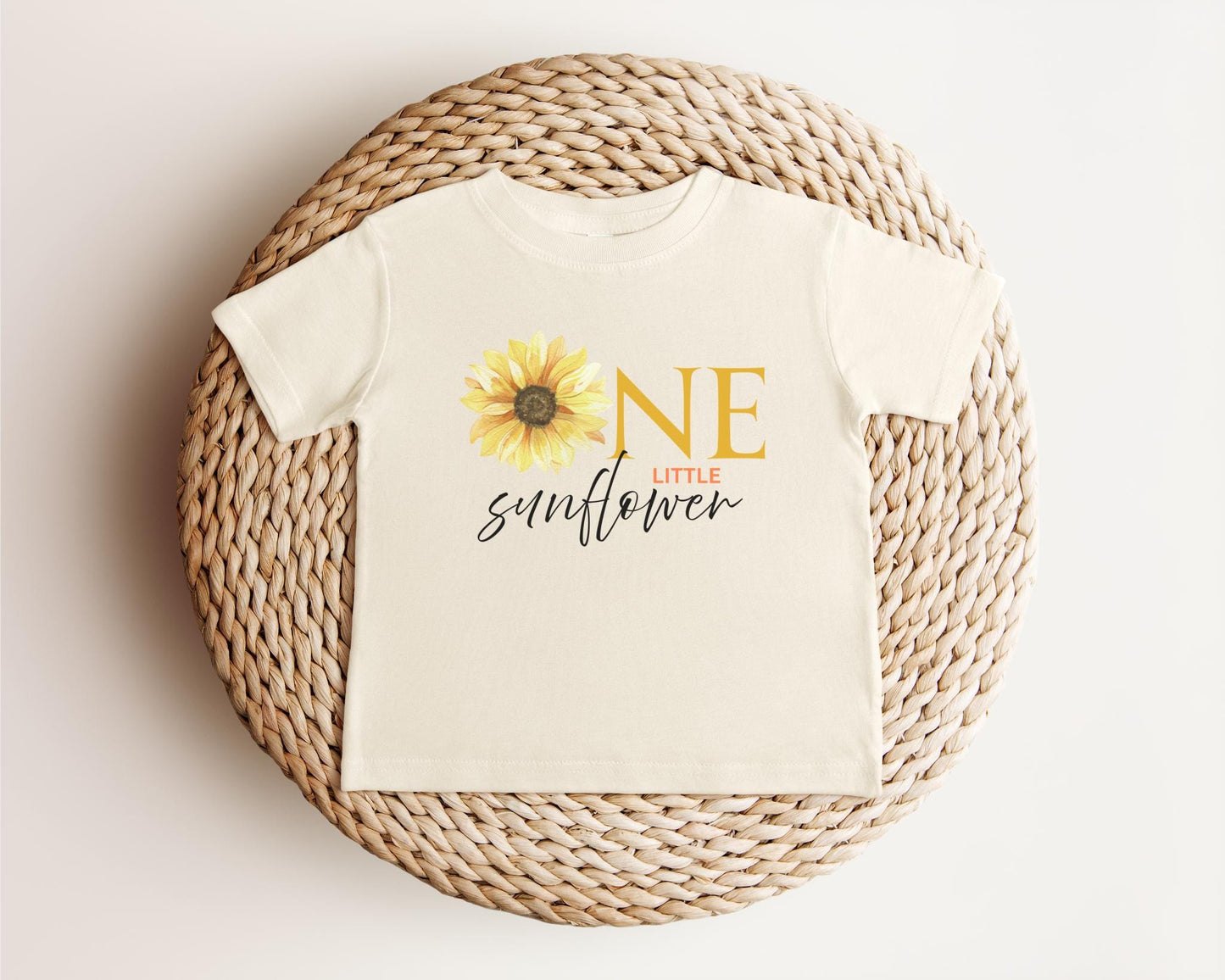 Sunflower First Birthday Shirt: Girl 1st Birthday Floral Summer Fall Outfit