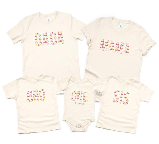 Daisy Themed First Birthday Matching Family Shirts: Girls Floral 1st Birthday Outfit