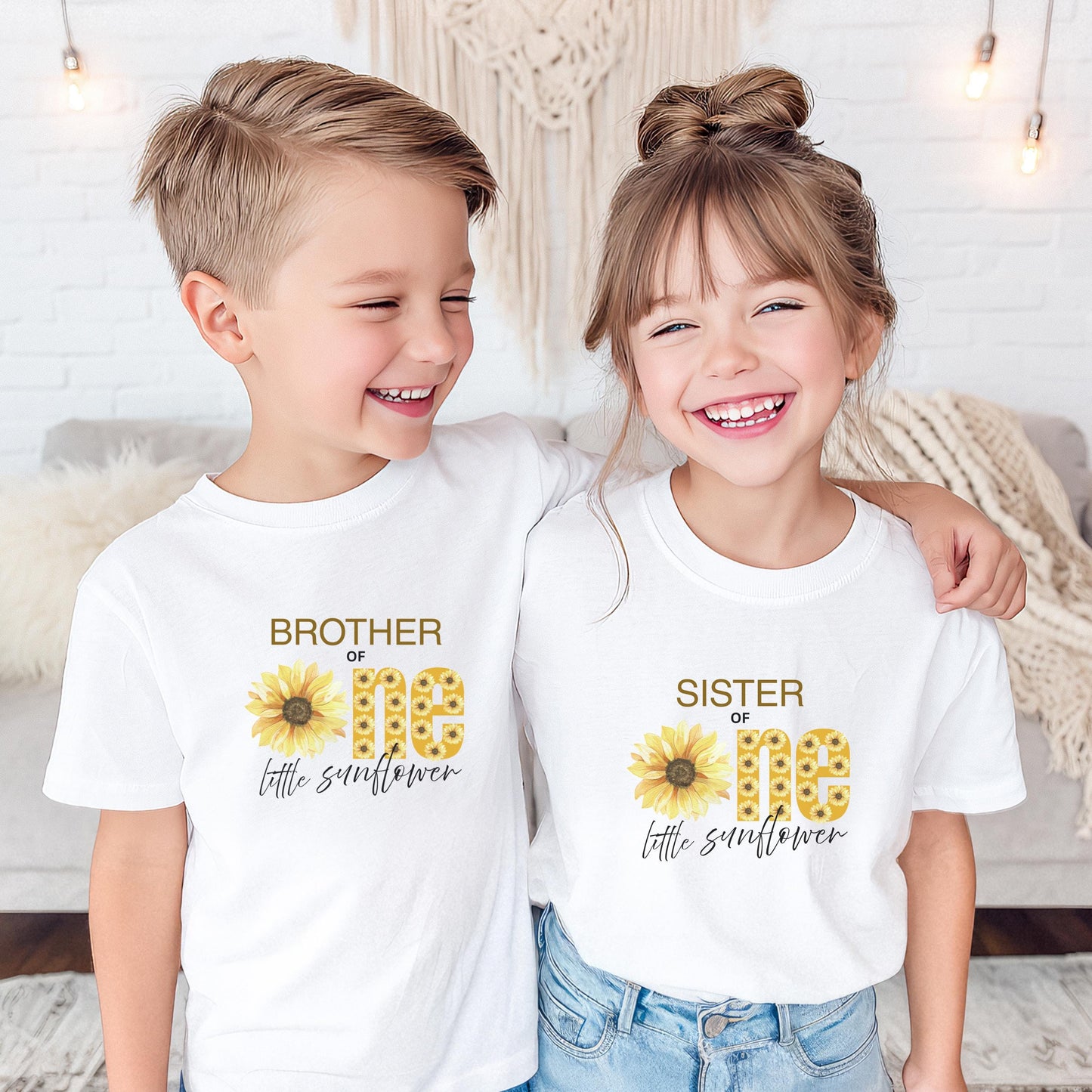 Sunflower First Birthday Family Matching Shirts: Girl 1st Birthday Floral Summer Fall Outfit