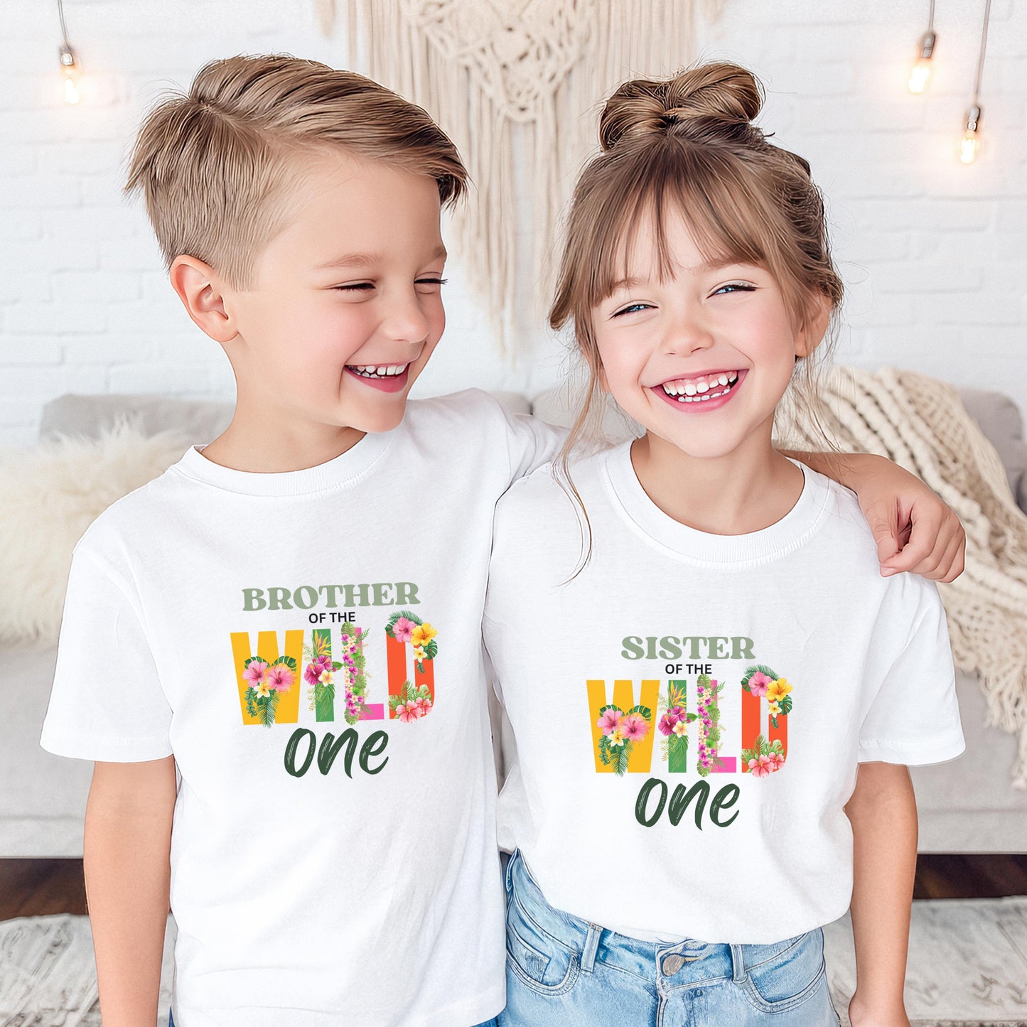 Tropical First Birthday Family Matching Shirts: Luau 1st Birthday Floral Girls Outfit