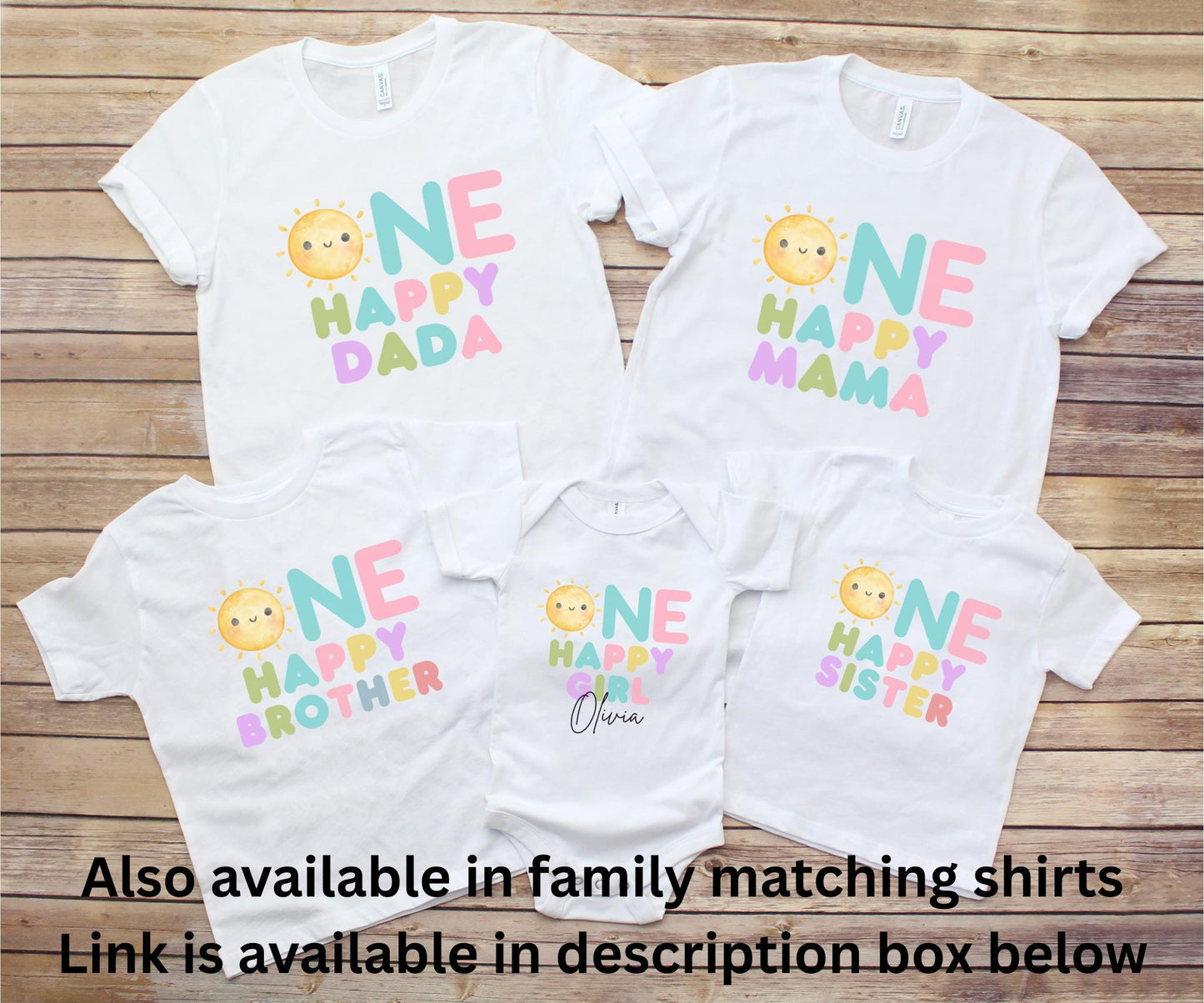 Personalized One Happy Girl First Birthday Shirt | 1st Birthday Shirt for Girl | First Trip Around the Sun Outfit