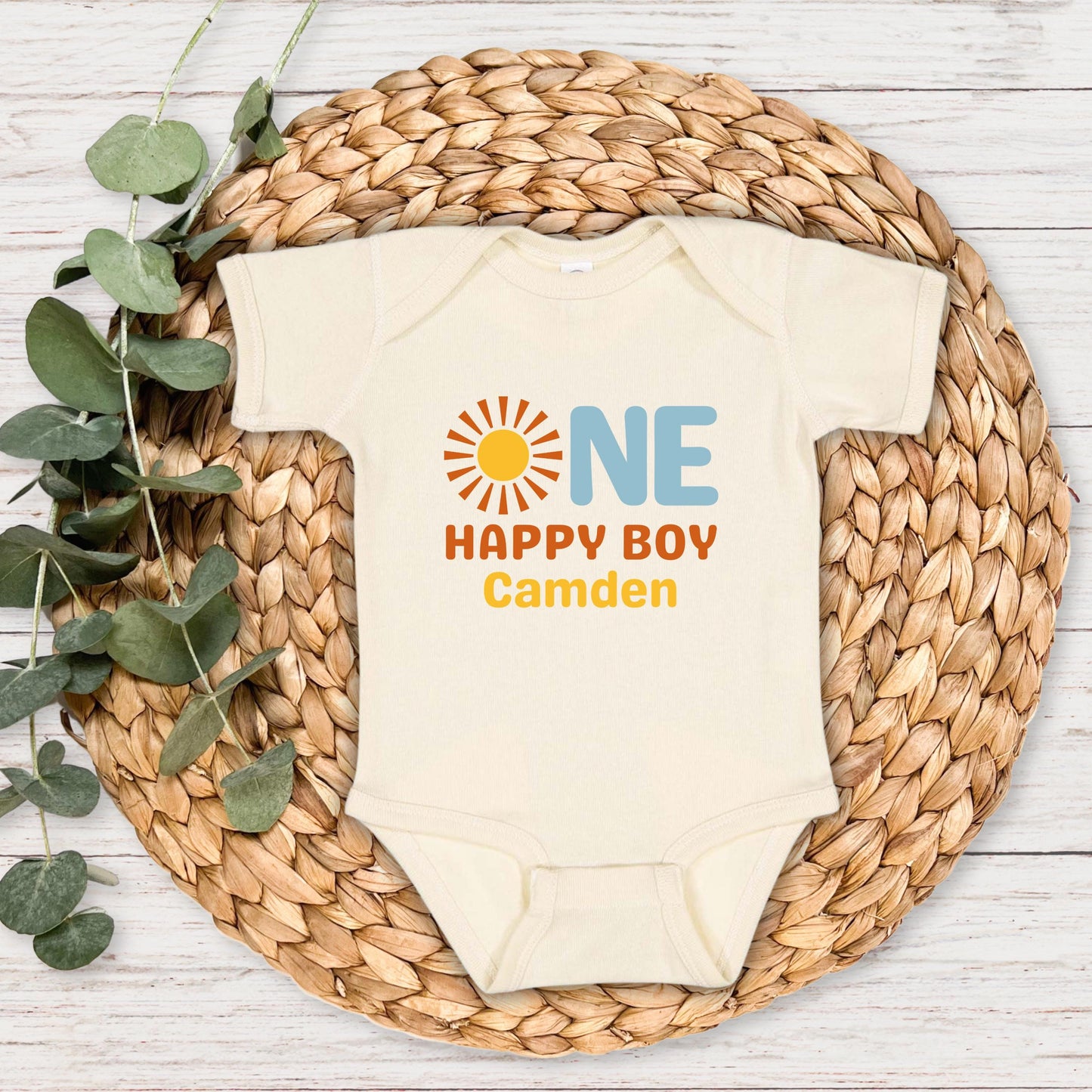 One Happy Boy First Birthday Shirt | 1st Birthday Shirt for Boy | First Trip Around the Sun Outfit