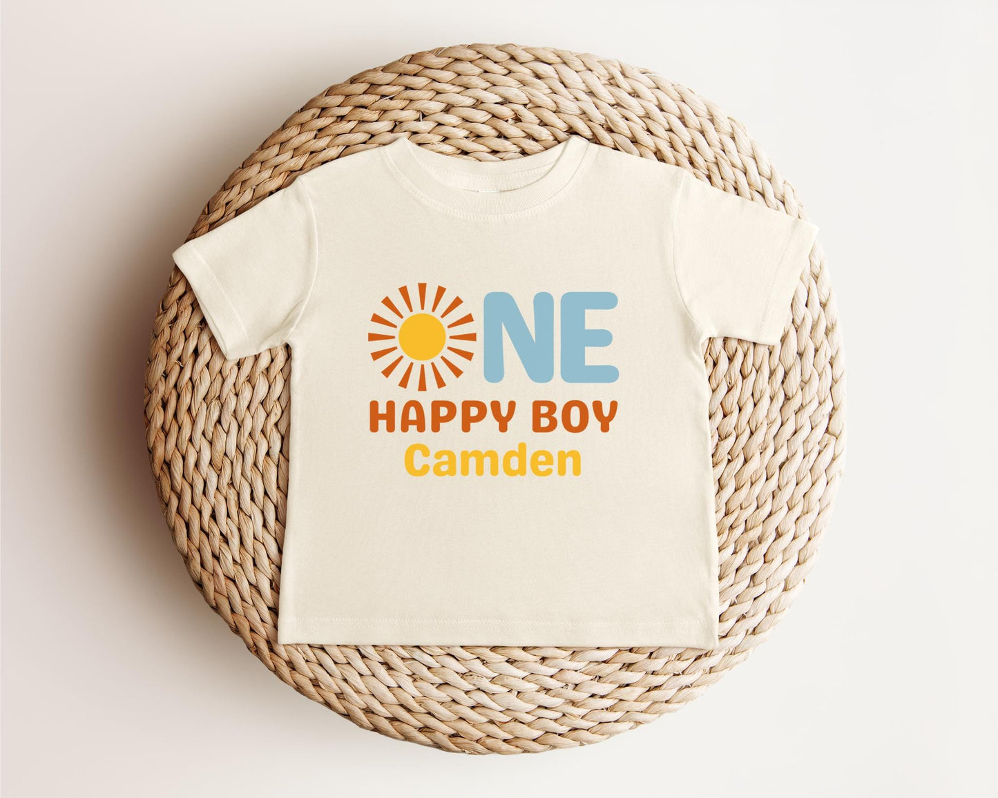 One Happy Boy First Birthday Shirt | 1st Birthday Shirt for Boy | First Trip Around the Sun Outfit