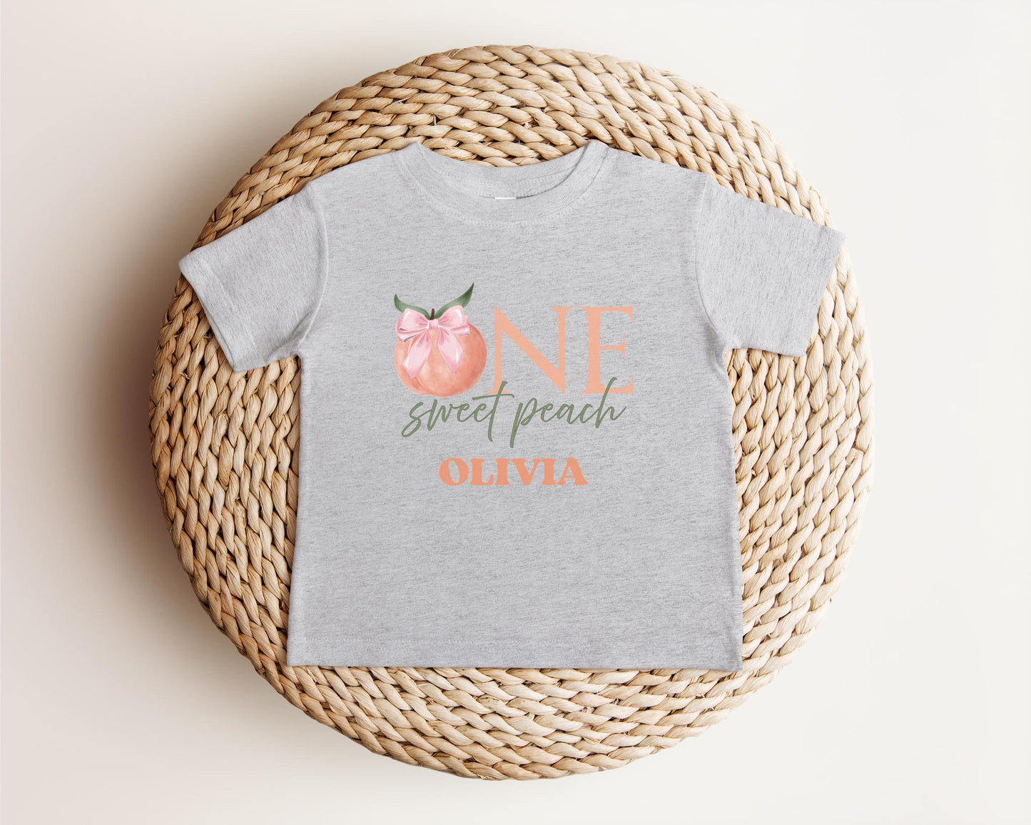 One Sweet Peach First Birthday Shirt: Fruit Themed 1st Birthday Party Outfit