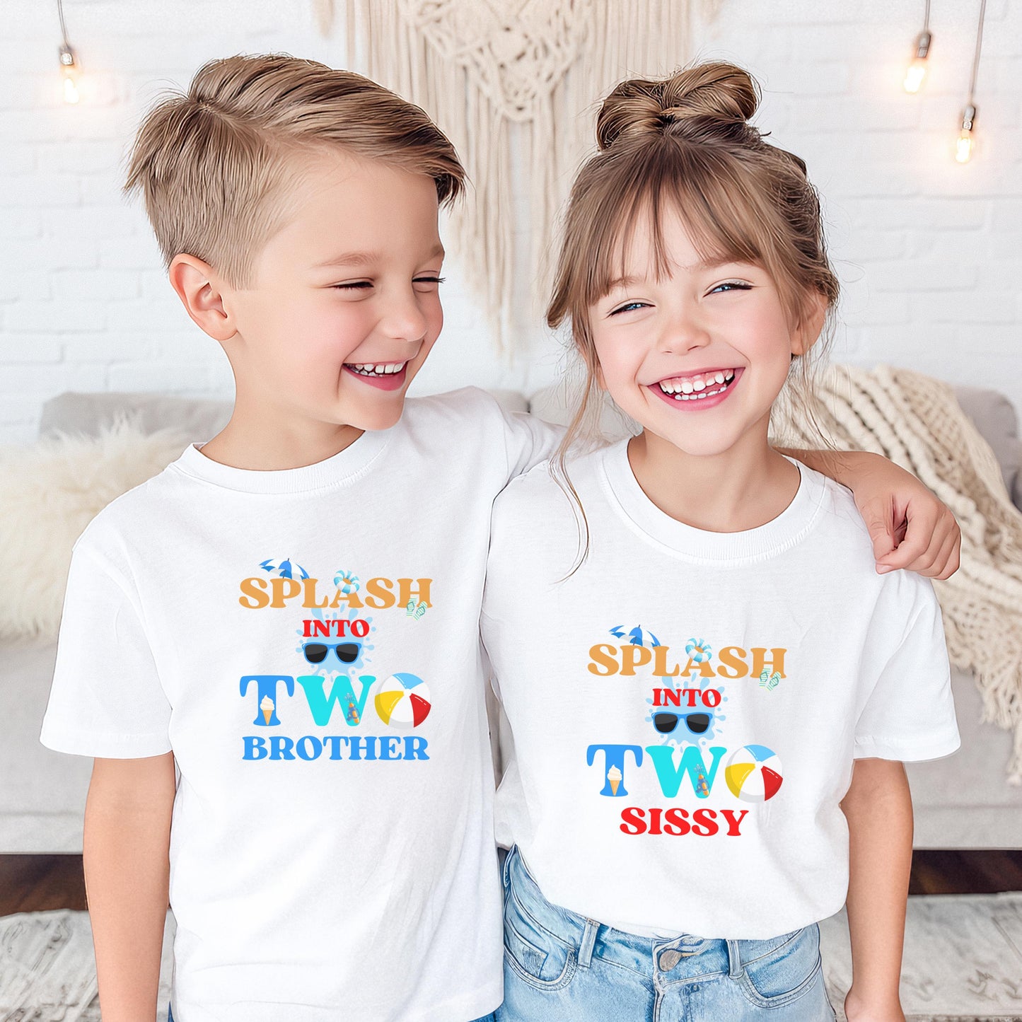 Splash Into Two Pool Party Theme Matching Family Birthday Shirts | 2nd Birthday Outfit | Summer Swimming Pad Second Birthday