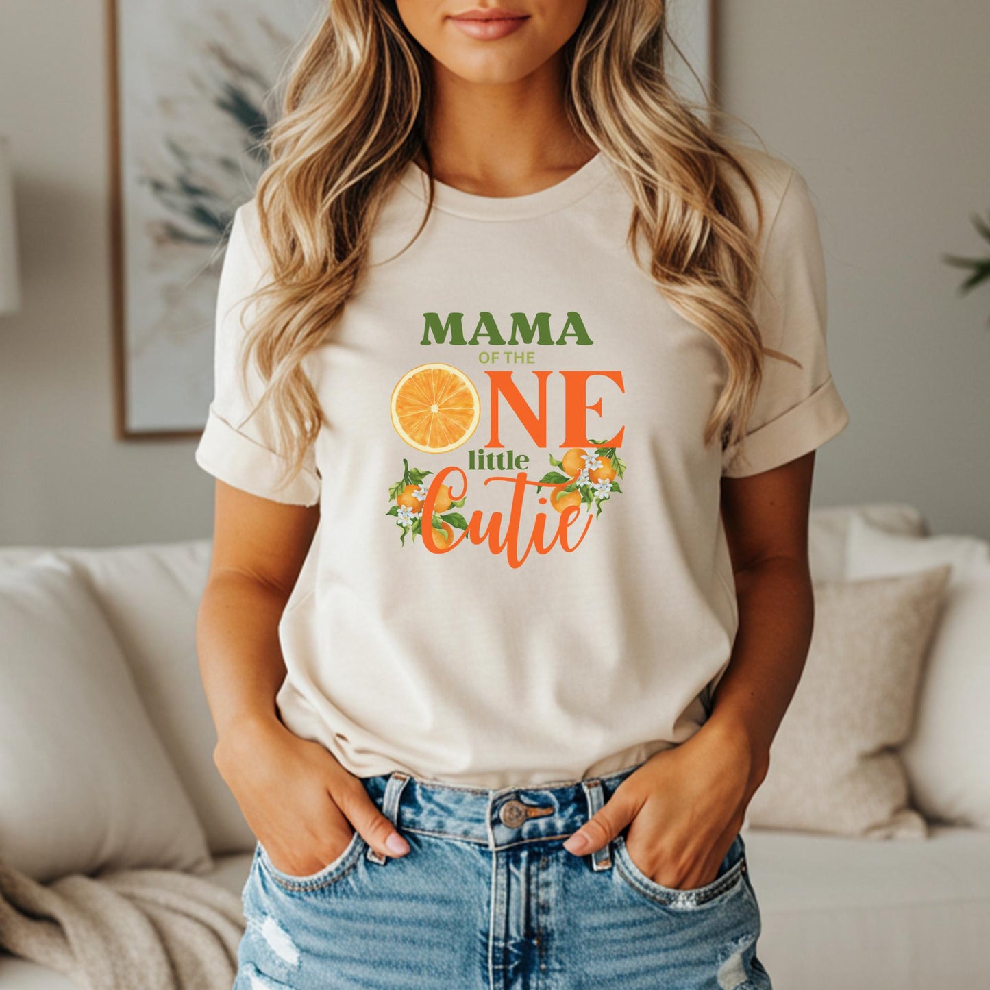 Personalized One Little Cutie Orange Clementine First Birthday Family Matching Shirts: Citrus 1st Birthday Party Outfit