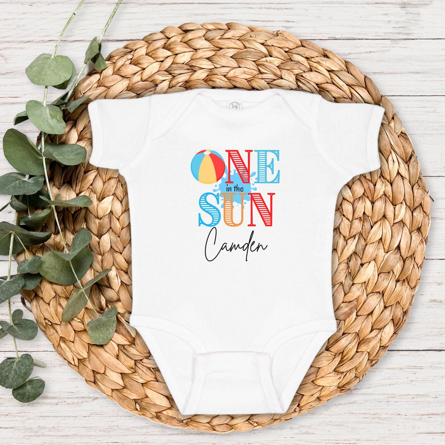 One in the Sun First Birthday Shirt: Summer 1st Birthday Beach Pool Party Outfit