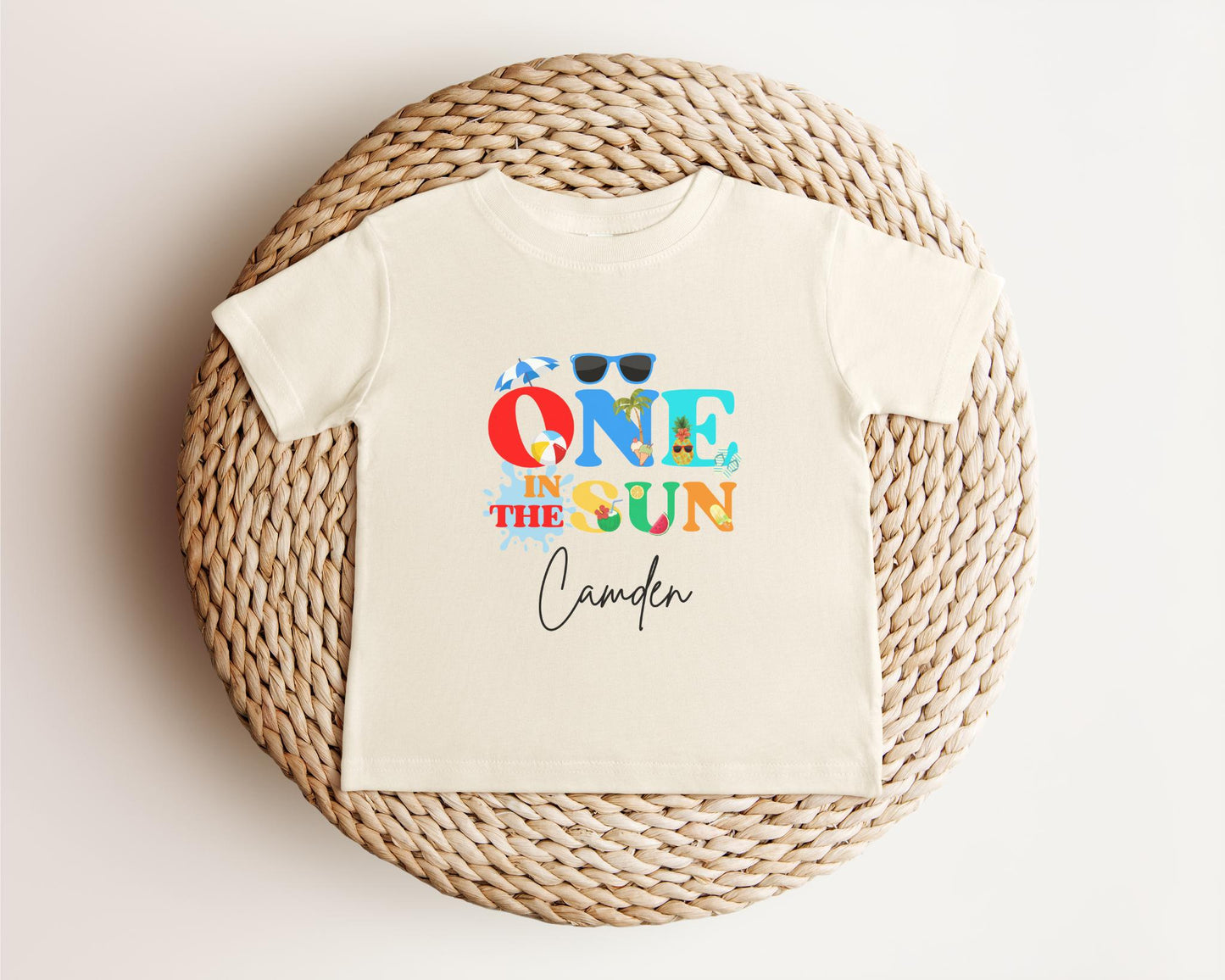One in the Sun First Birthday Shirt: Summer 1st Birthday Beach Pool Party Outfit