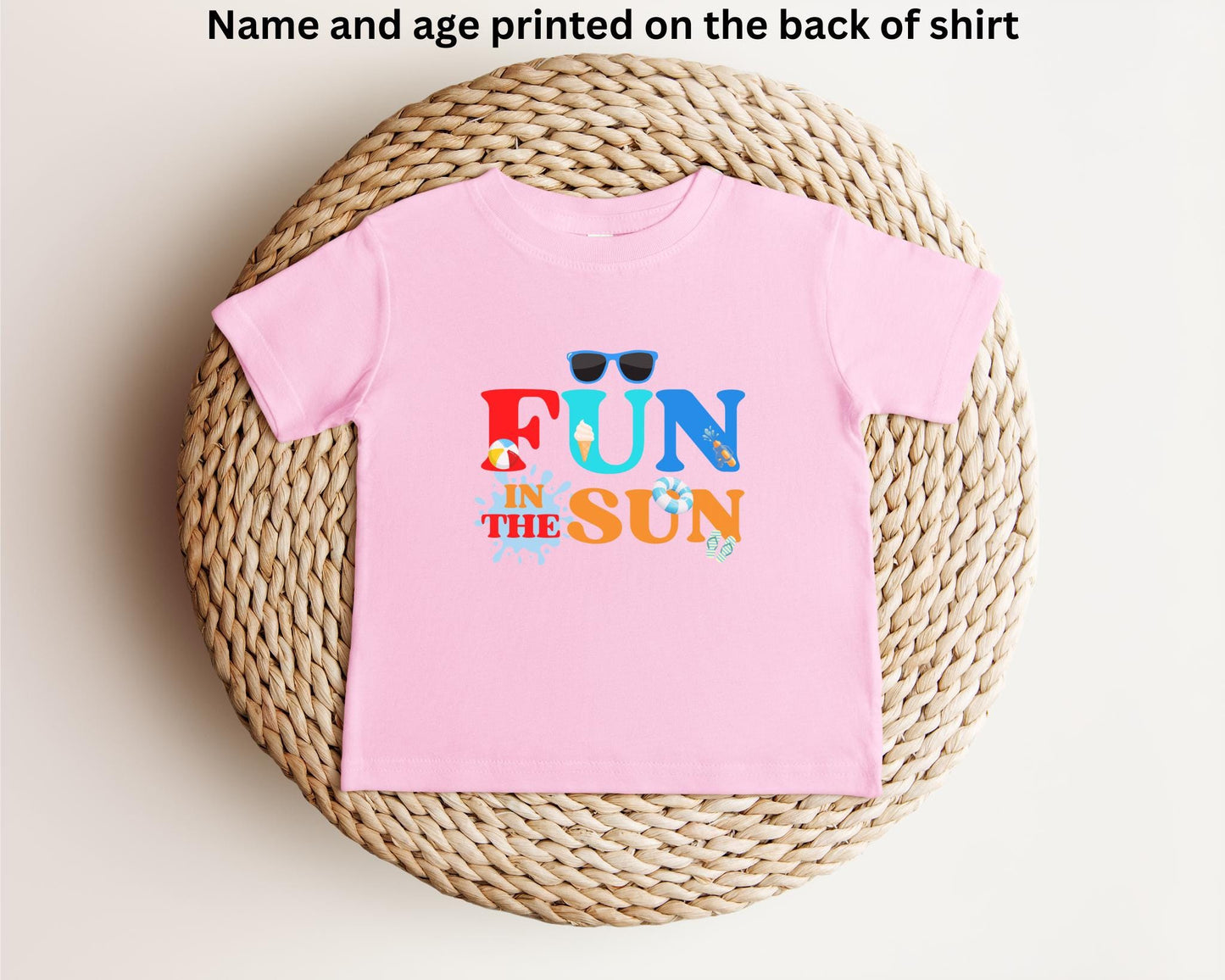 Fun in the Sun  Birthday Shirt: Boys Summer Birthday Beach Pool Party Outfit
