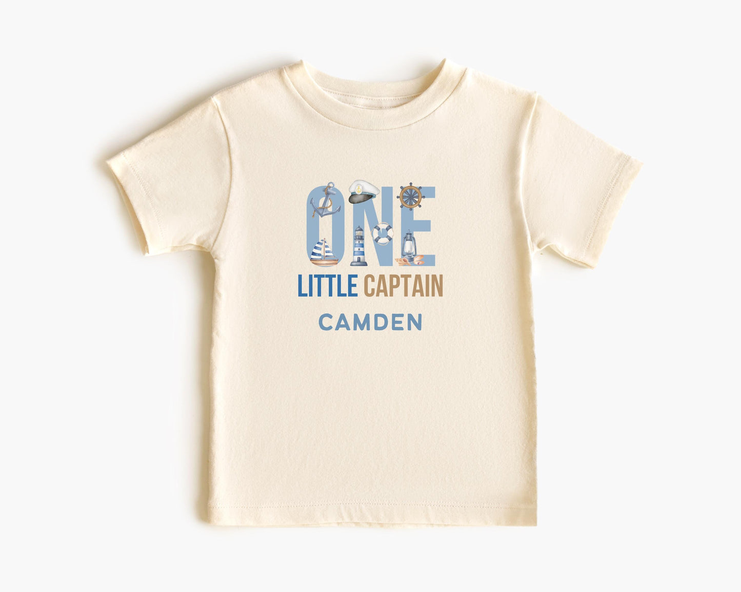 Nautical Sailing First Birthday Family Matching Shirts: One Little Captain 1st Birthday Party Outfits