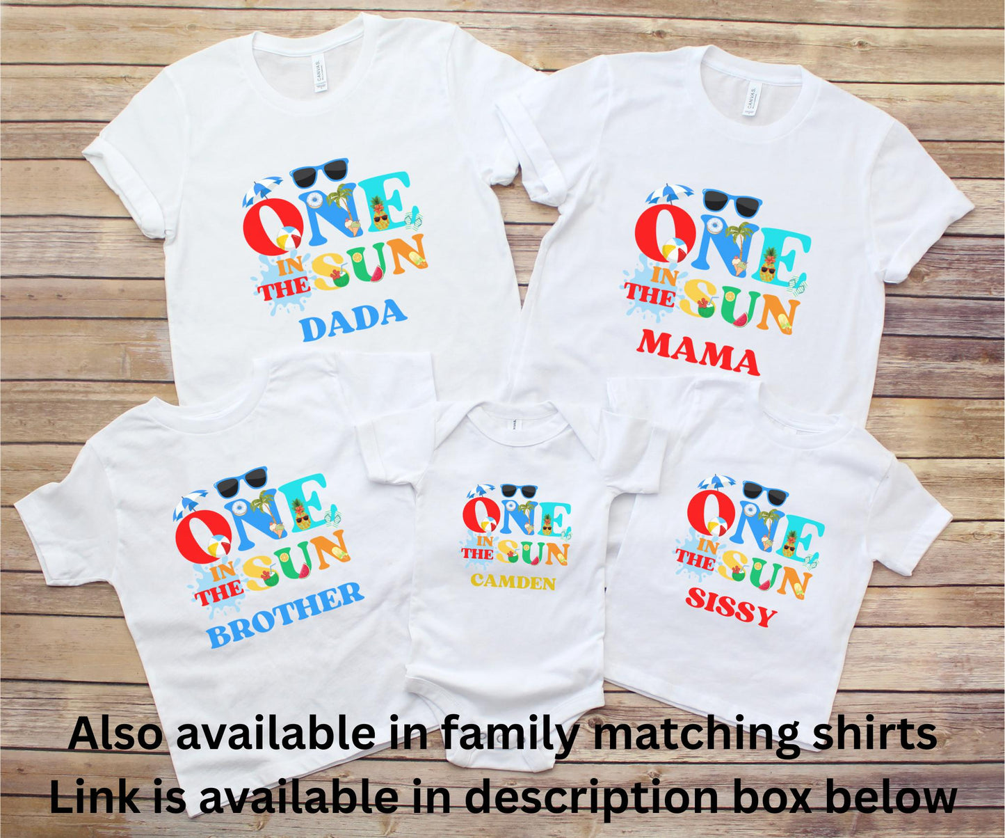 One in the Sun First Birthday Shirt: Summer 1st Birthday Beach Pool Party Outfit