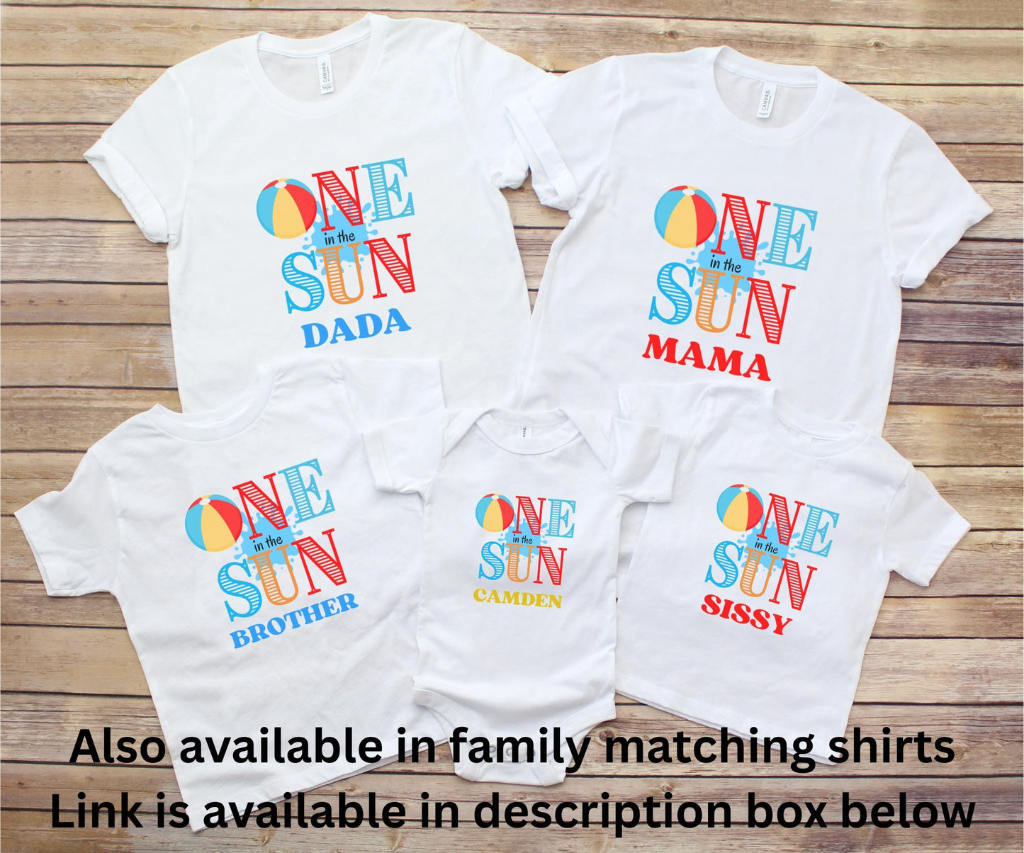 One in the Sun First Birthday Shirt: Summer 1st Birthday Beach Pool Party Outfit