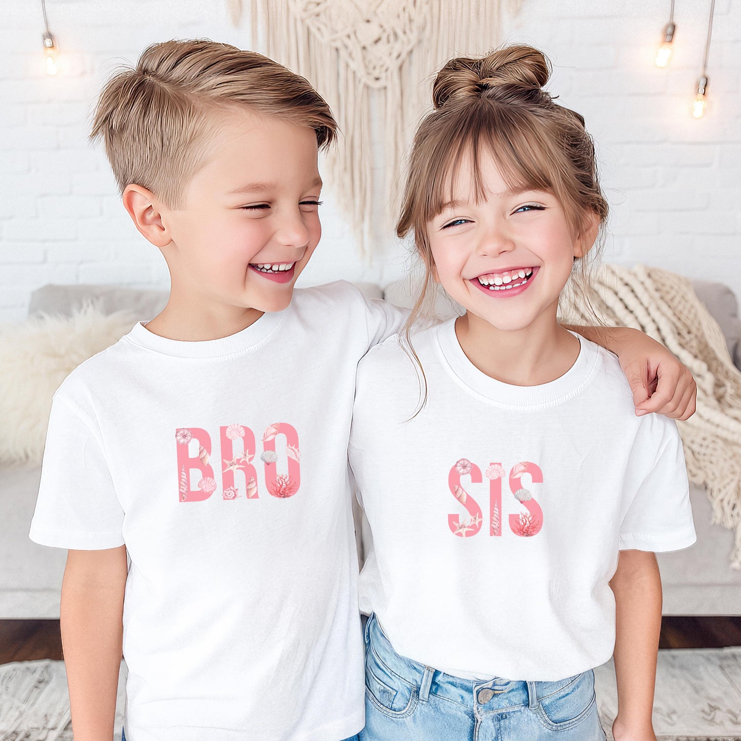 Coastal First Birthday Family Matching Shirts: Girl's Summer Beach Themed 1st Birthday Seashell Starfish Tee