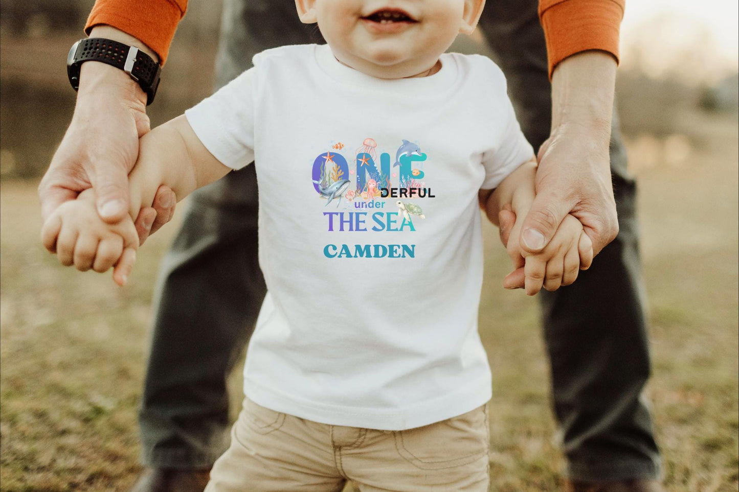 Oneder the Sea Birthday Family Matching Shirts: Boy's Summer 1st Under The Sea Birthday Tee