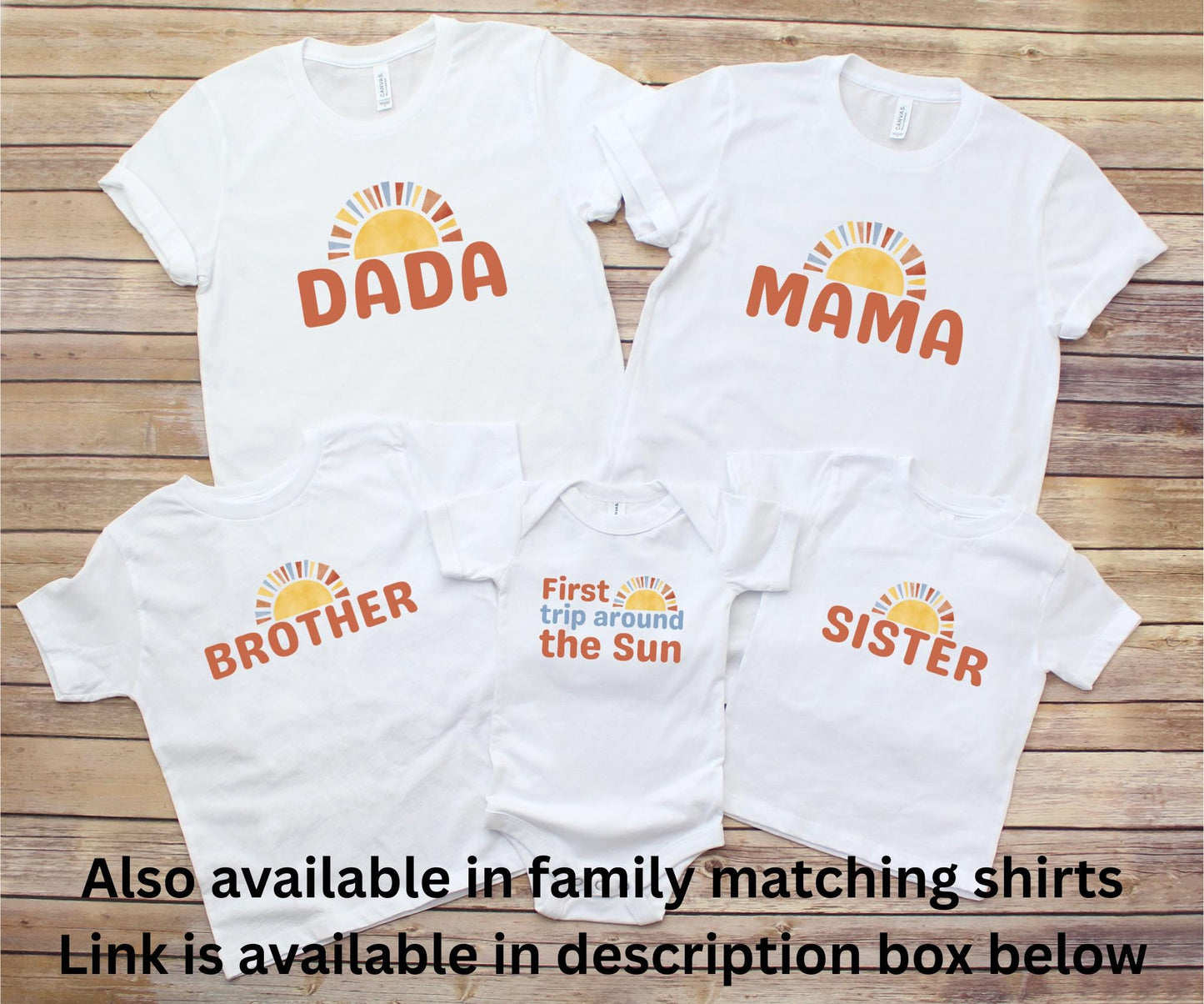 First Trip Around the Sun Frist Birthday Shirt | 1st Birthday Outfit for Boy | Boho Retro Sunshine Birthday Tee