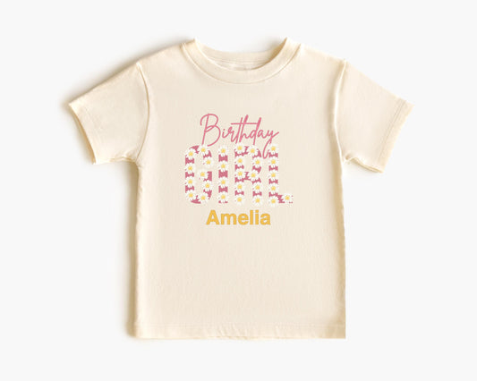 Birthday Girl Daisy Shirt: Daisy Retro Flower Birthday