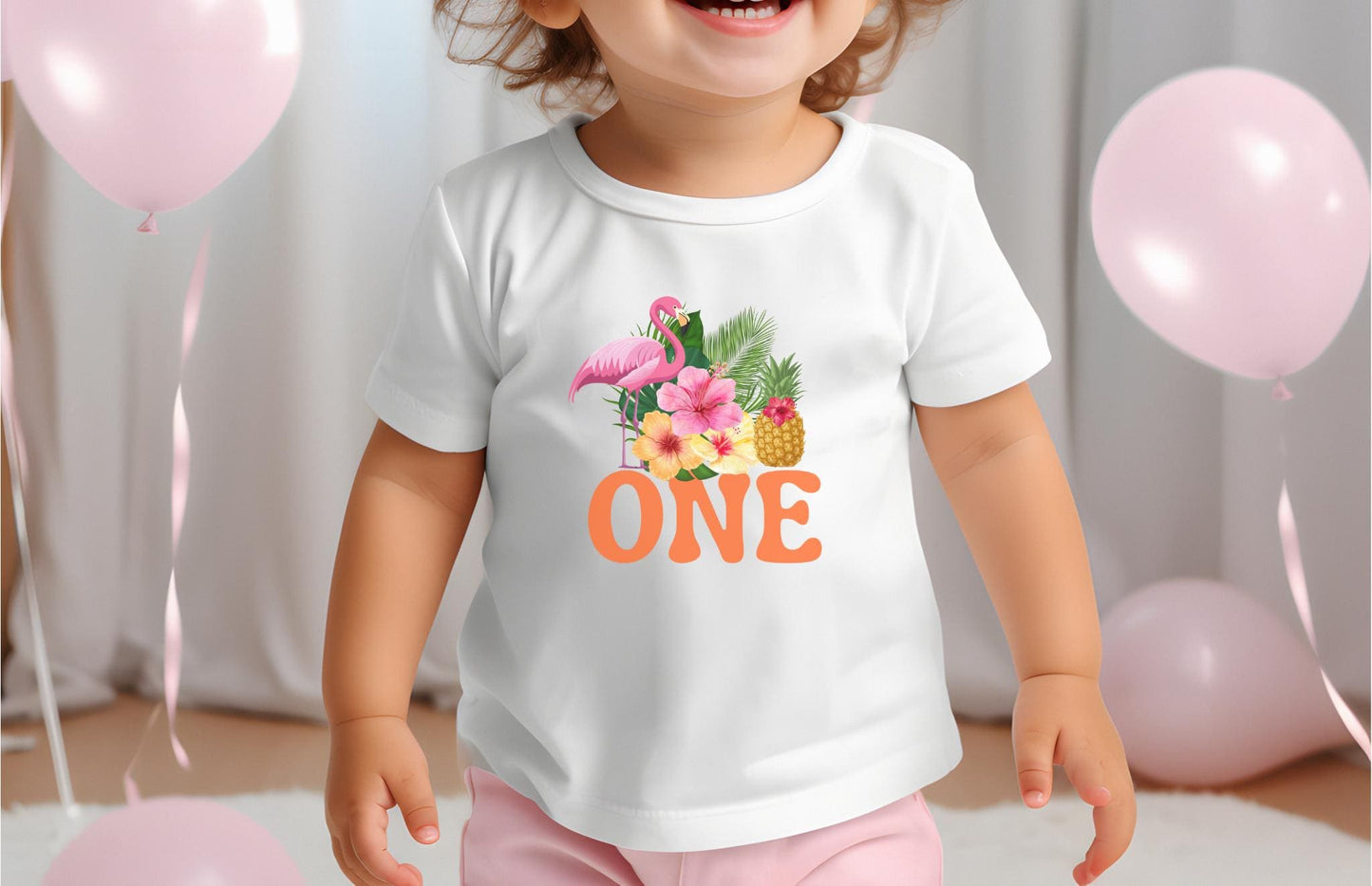 Tropical First Birthday Family Matching Shirts: Luau 1st Birthday Floral Girls Outfit