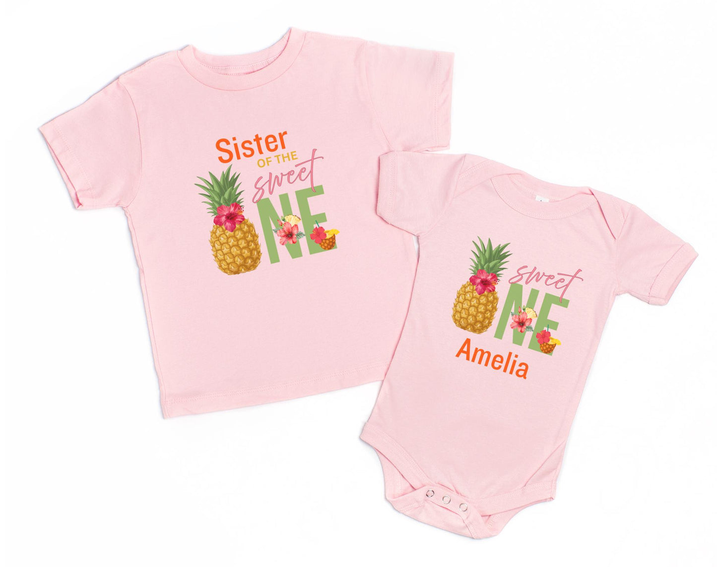 Pineapple First Birthday Family Matching Shirts: Tropical 1st Fruit Themed Birthday Outfit