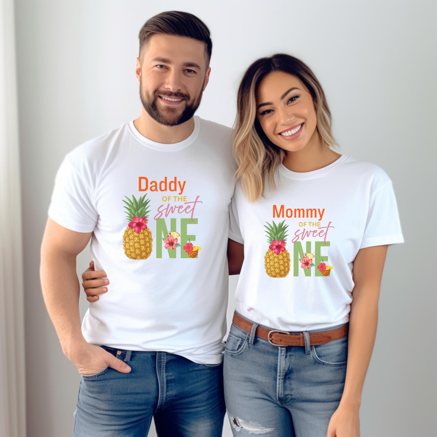 Pineapple First Birthday Family Matching Shirts: Tropical 1st Fruit Themed Birthday Outfit