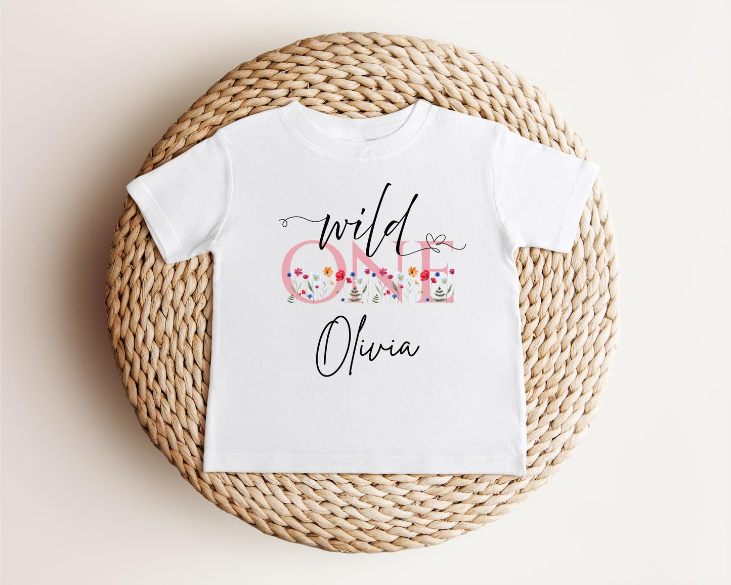 Wild One Wildflower First Birthday Shirt: Floral 1st Birthday Outfit for Spring or Summer
