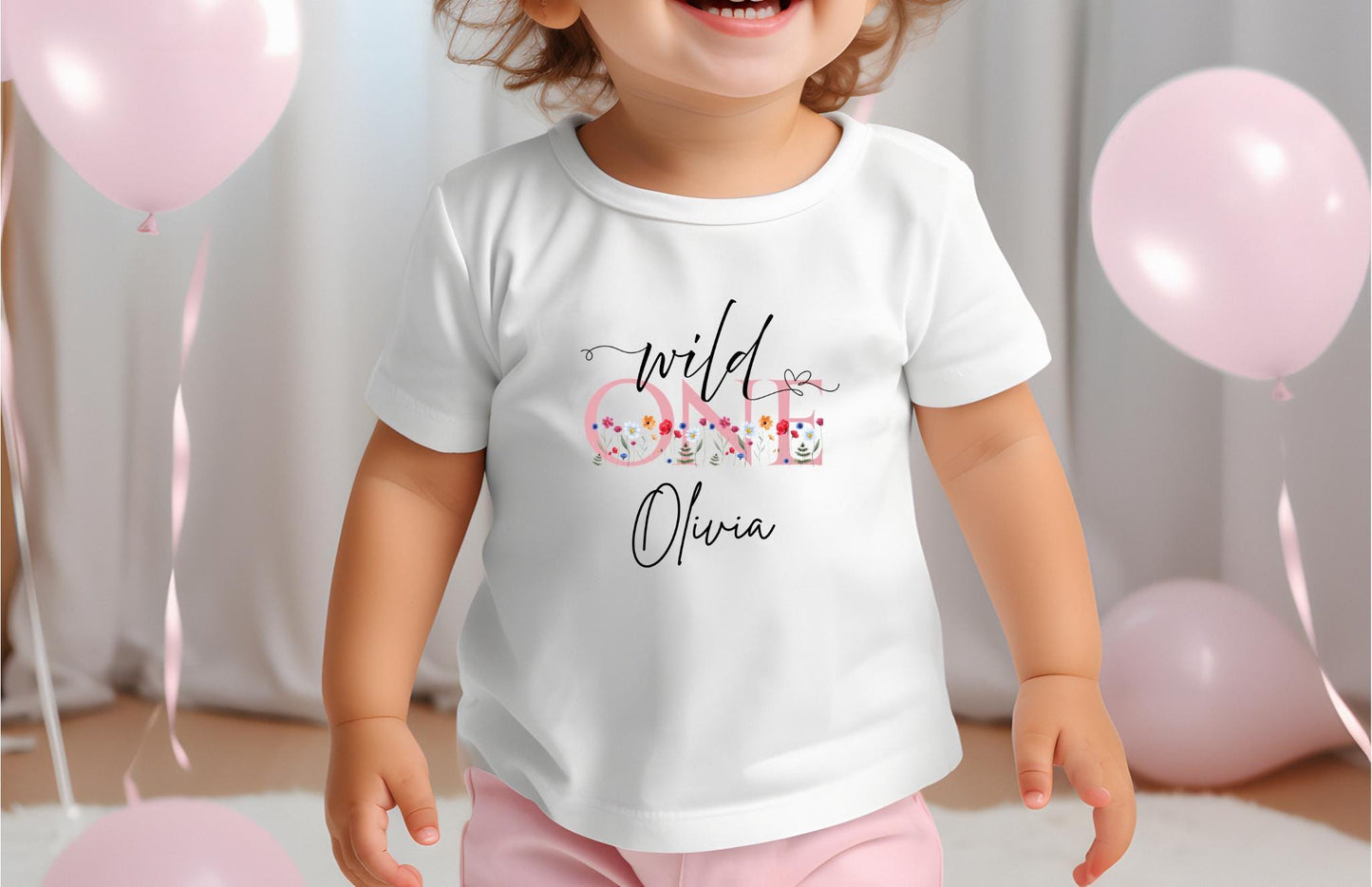 Wild One Wildflower First Birthday Shirt: Floral 1st Birthday Outfit for Spring or Summer