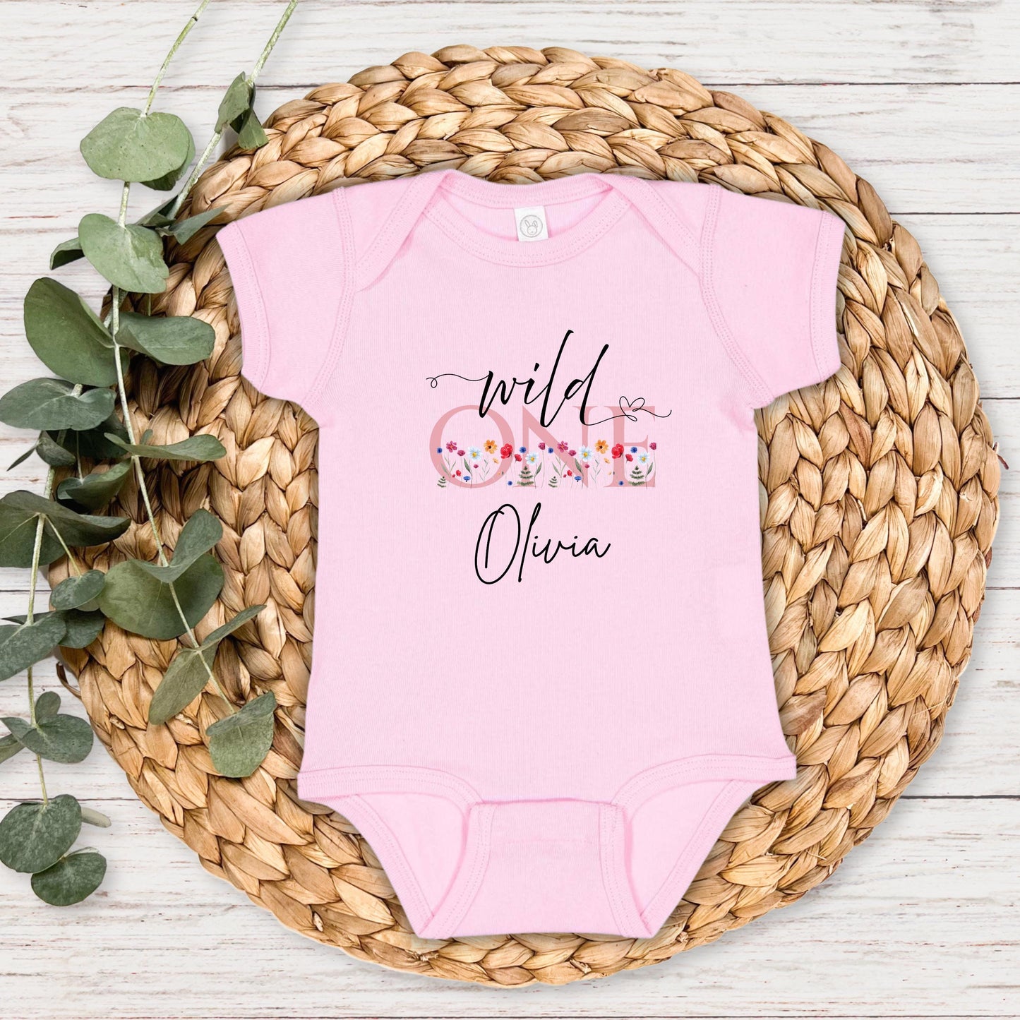 Wild One Wildflower First Birthday Shirt: Floral 1st Birthday Outfit for Spring or Summer
