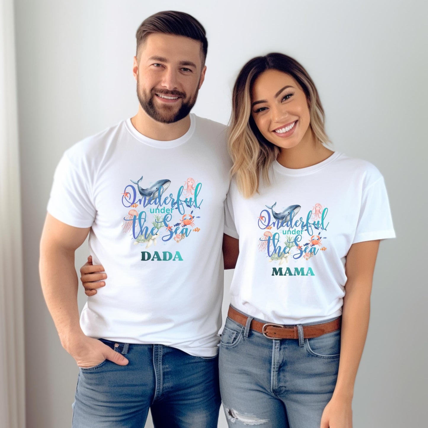 Oneder the Sea Birthday Family Matching Shirts: Boy's Summer 1st Under The Sea Birthday Tee
