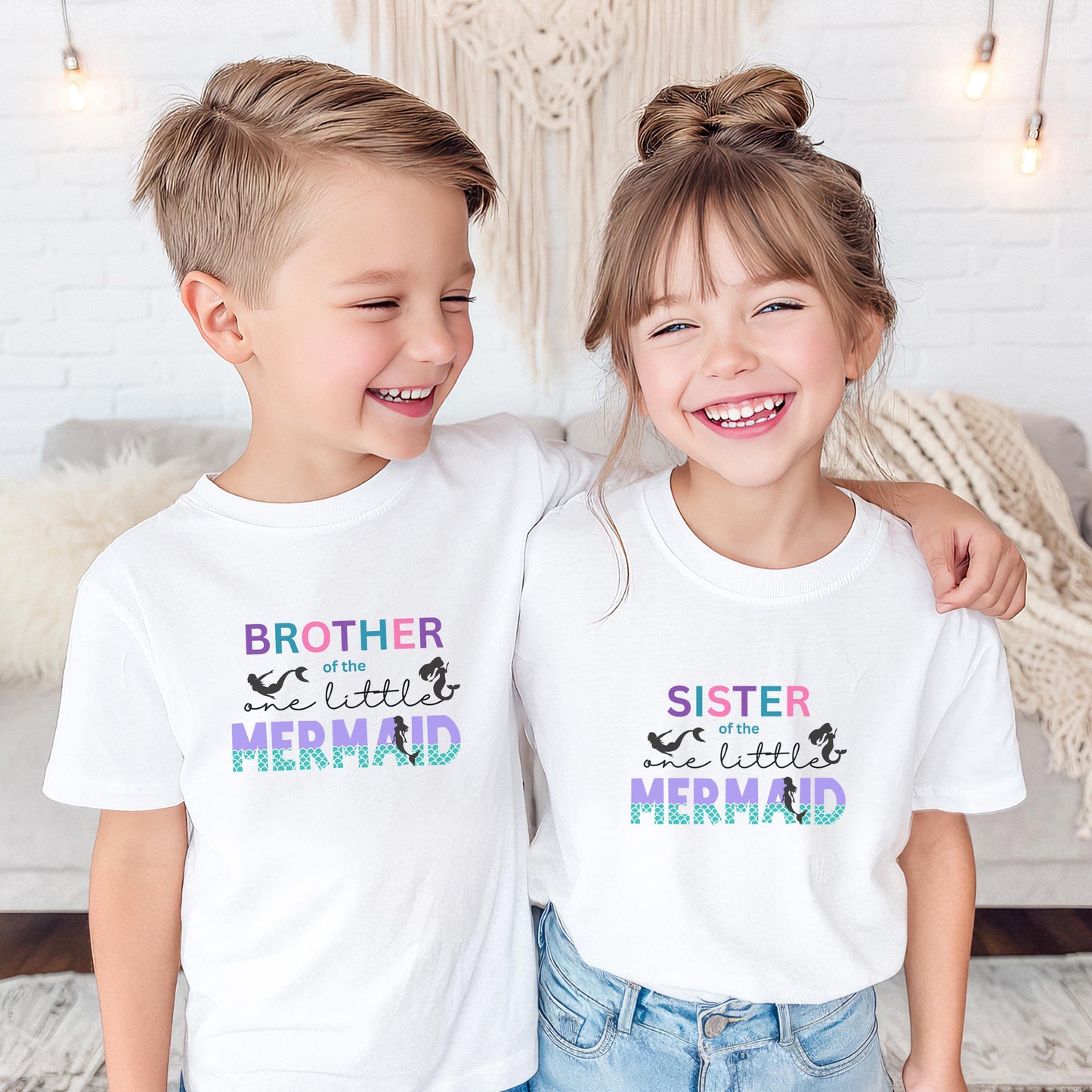 Mermaid First Birthday Family Matching Shirts: Oneder the Sea Girl's 1st Birthday Party Outfit