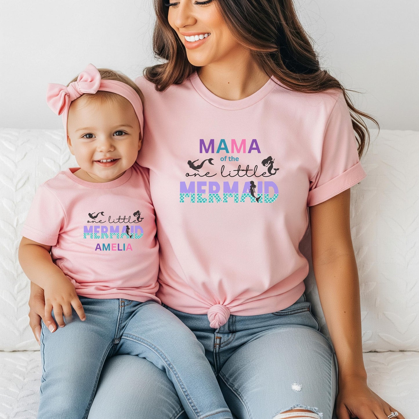Mermaid First Birthday Family Matching Shirts: Oneder the Sea Girl's 1st Birthday Party Outfit