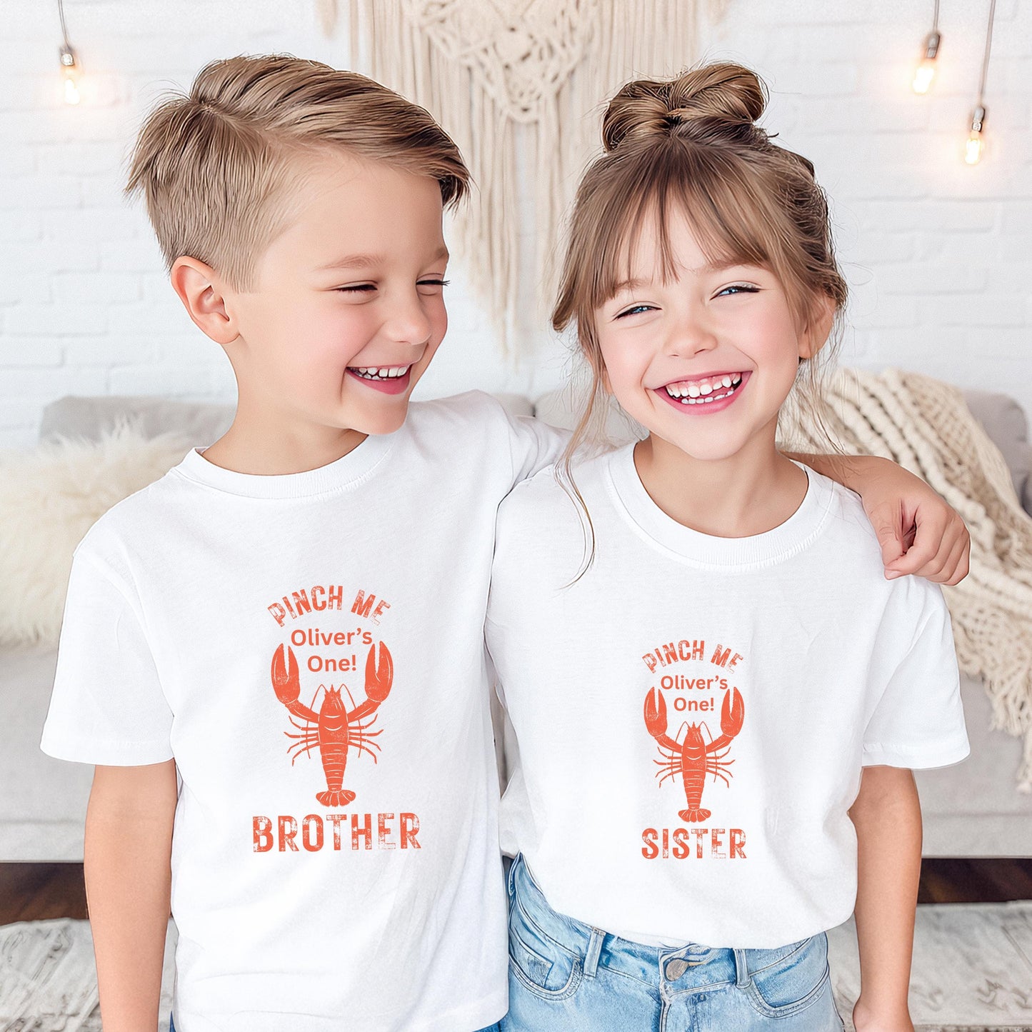 Lobster Boil First Birthday Family Matching Shirts: Pinch Me I'm One Nautical Theme 1st Birthday Party Outfit