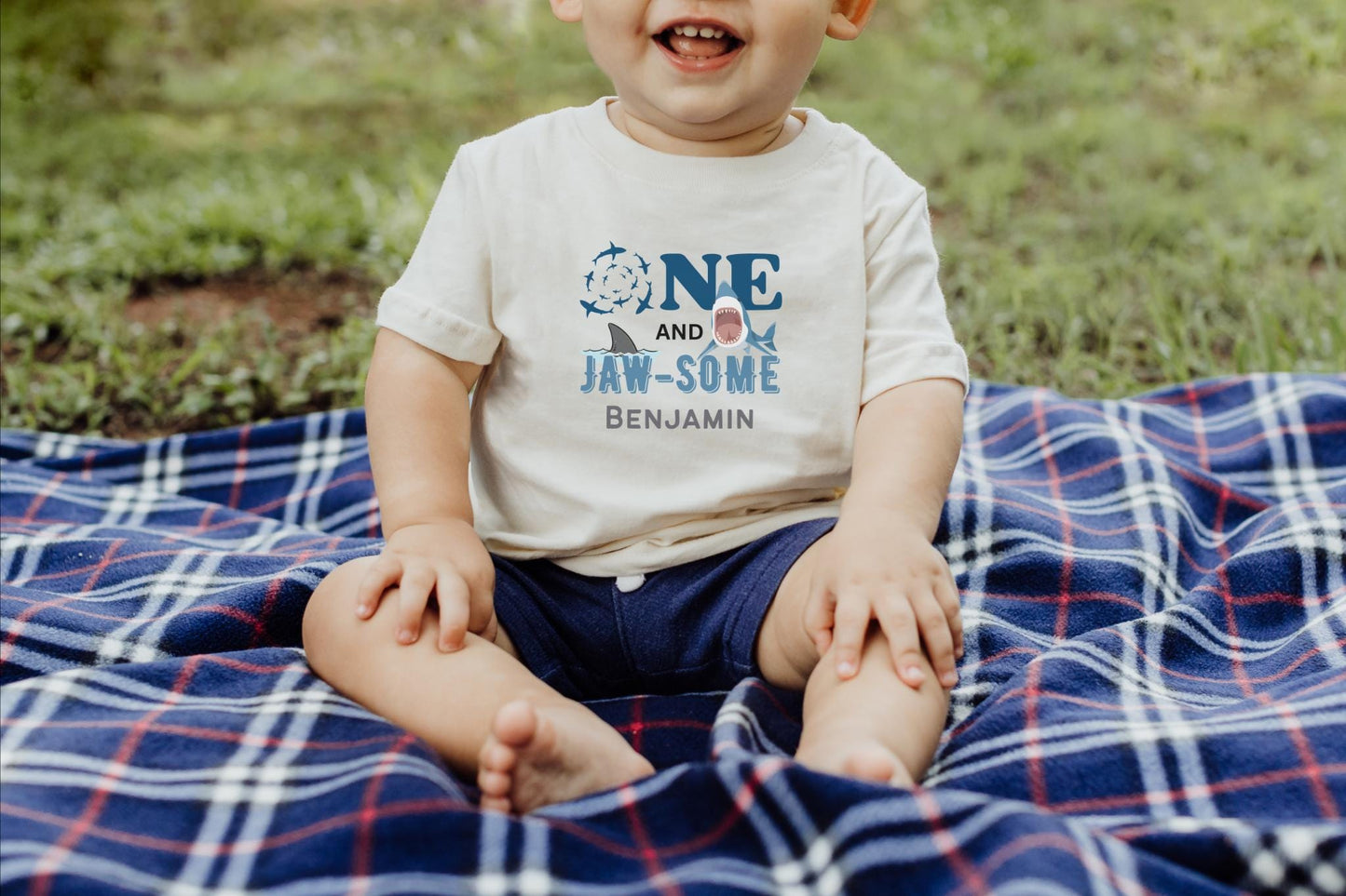 Shark First Birthday Family Matching Shirts: Jaw-Some Ocean Sea Animals Themed 1st Birthday Party Outfit