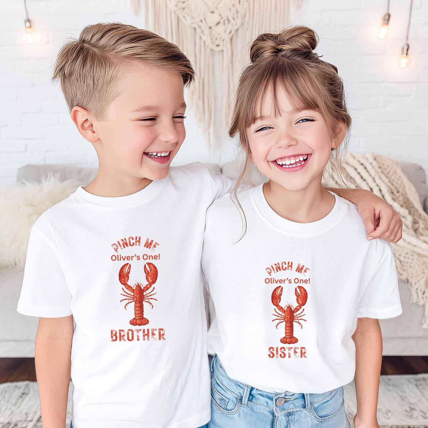 Lobster Boil First Birthday Family Matching Shirts: Pinch Me I'm One Nautical Theme 1st Birthday Party Outfit