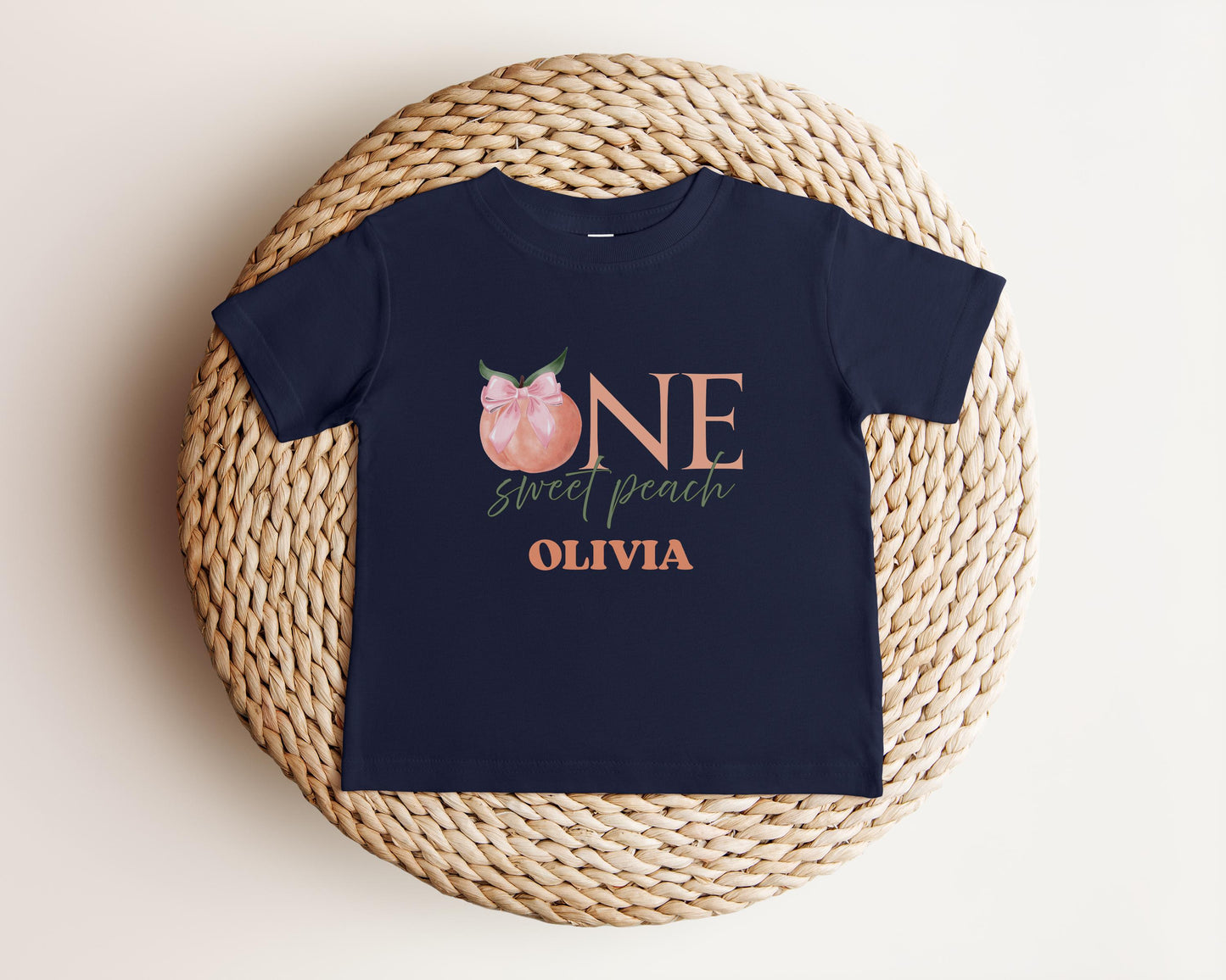 One Sweet Peach First Birthday Shirt: Fruit Themed 1st Birthday Party Outfit