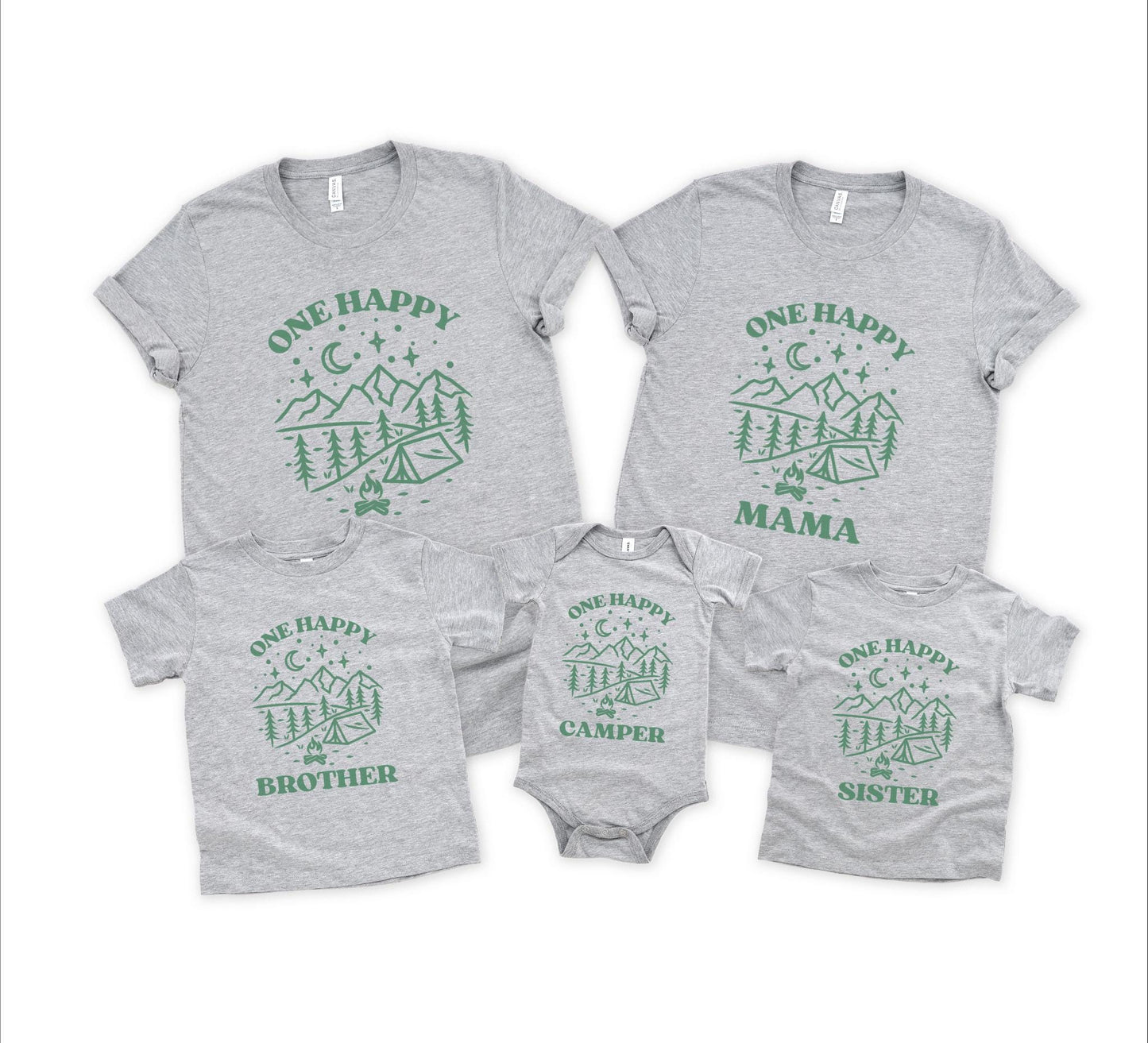 One Happy Camper First Birthday Matching Family Shirt: Custom Camping 1st Birthday Shirt
