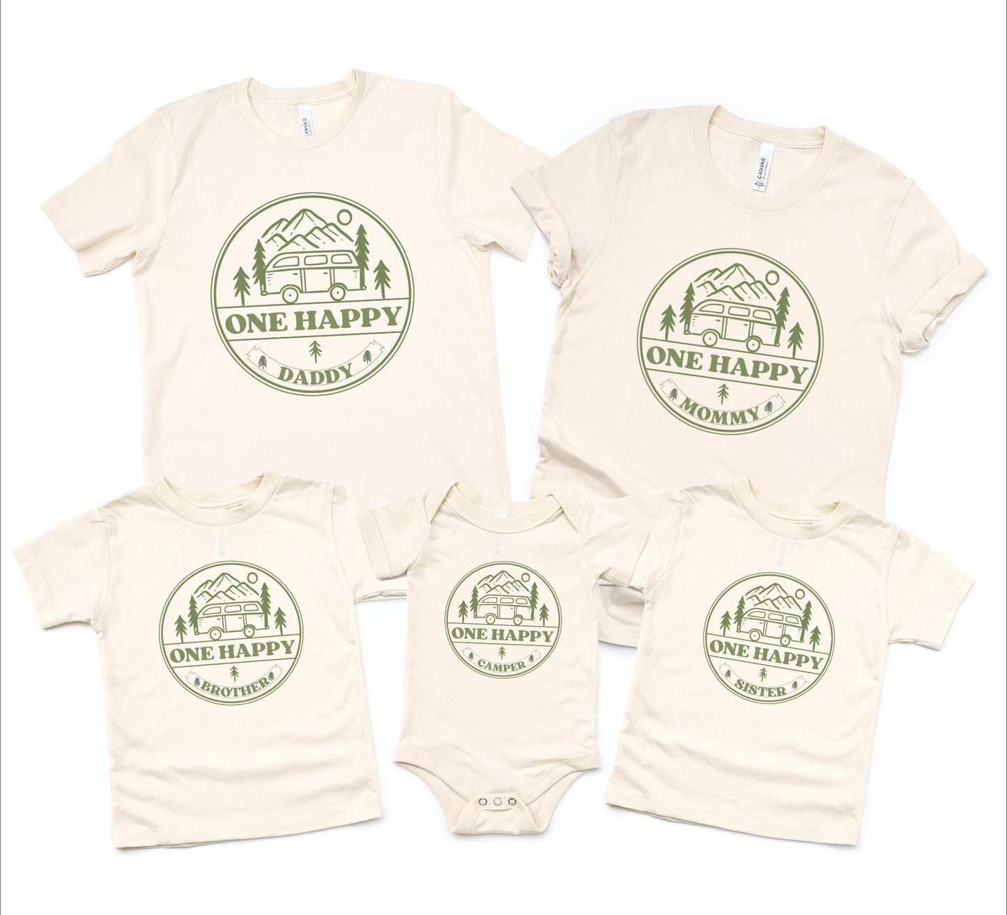 One Happy Camper First Birthday Matching Family Shirt: Custom Camping 1st Birthday Shirt