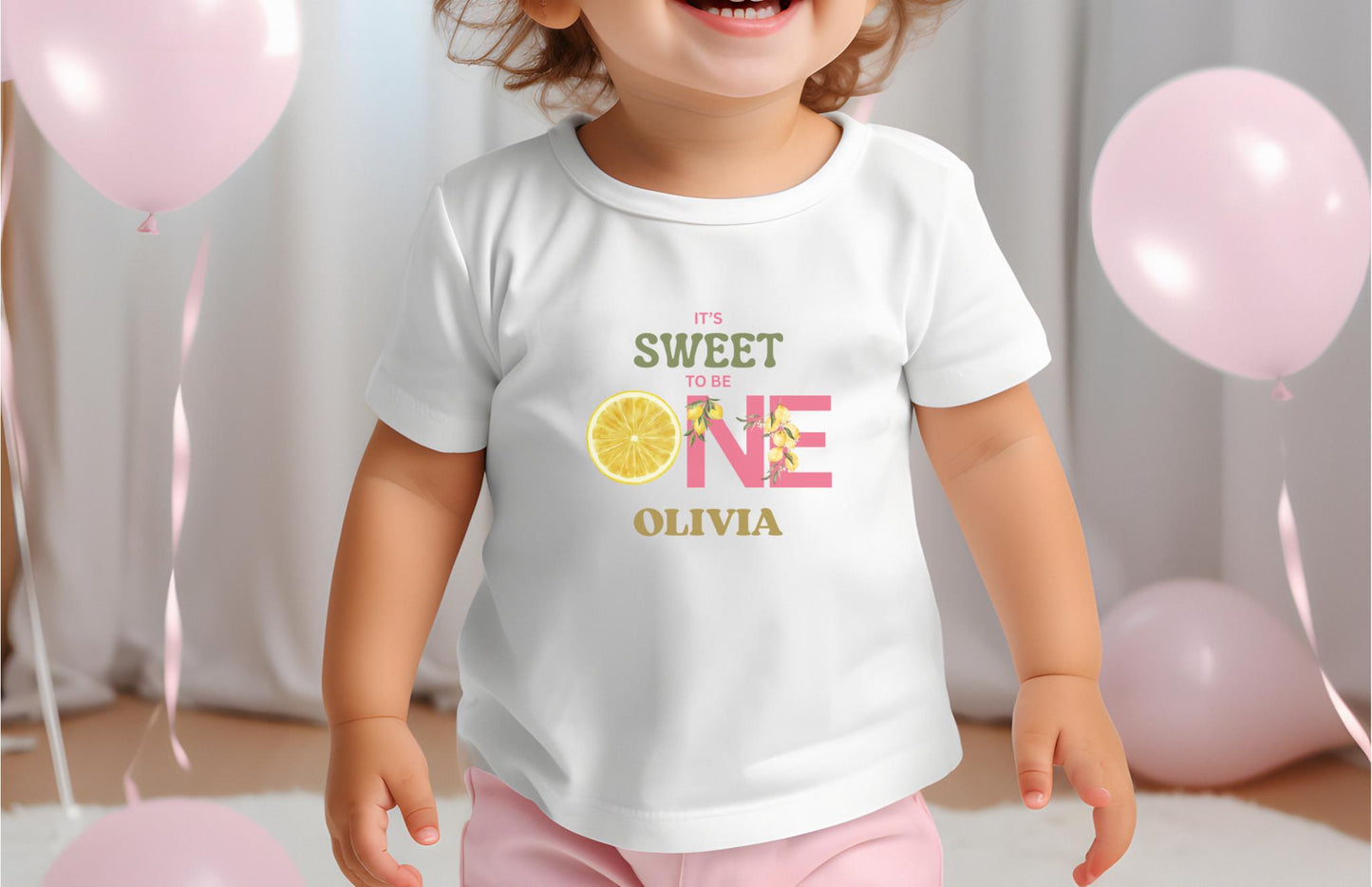 Personalized Lemon First Birthday Matching Family Shirts: Sweet One 1st Birthday Citrus Themed Party Outfit