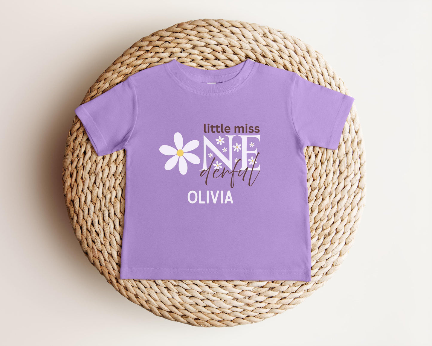 ONEderful First Birthday Shirt: Daisy Themed Little Miss Onderful 1st Birthday Outfit