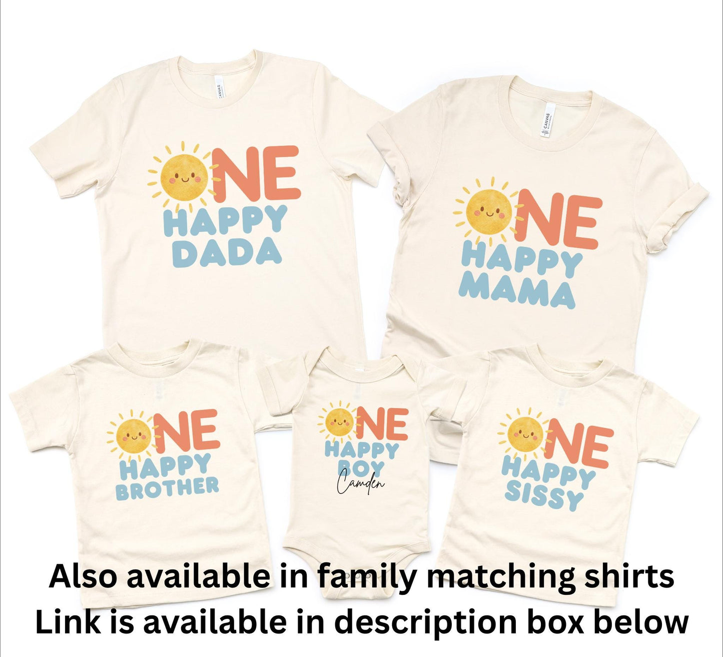 One Happy Boy First Birthday Shirt | 1st Birthday Shirt for Boy | First Trip Around the Sun Outfit