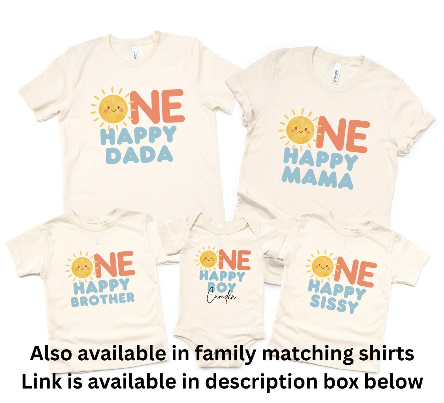 One Happy Boy First Birthday Shirt | 1st Birthday Shirt for Boy | First Trip Around the Sun Outfit