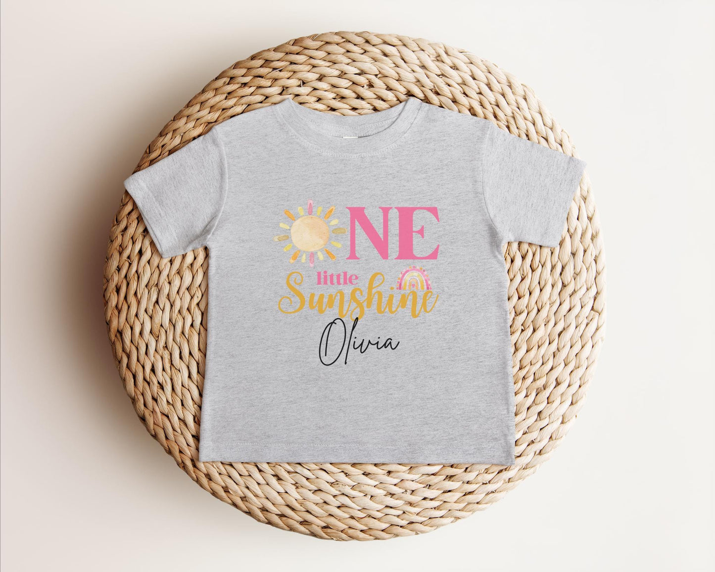 Personalized Little Sunshine First Birthday Shirt | Girl 1st Birthday Outfit | First Trip Around The Sun