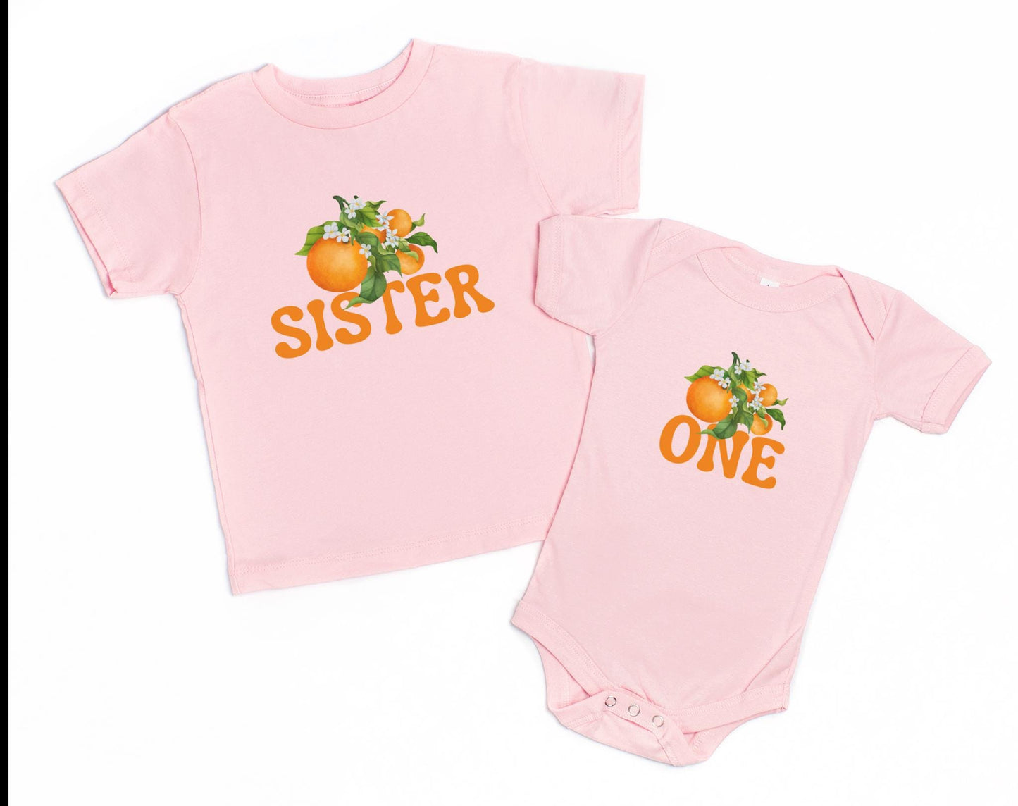 Personalized Orange Clementine Themed First Birthday Family Matching Shirts: Citrus 1st Birthday Party Outfit