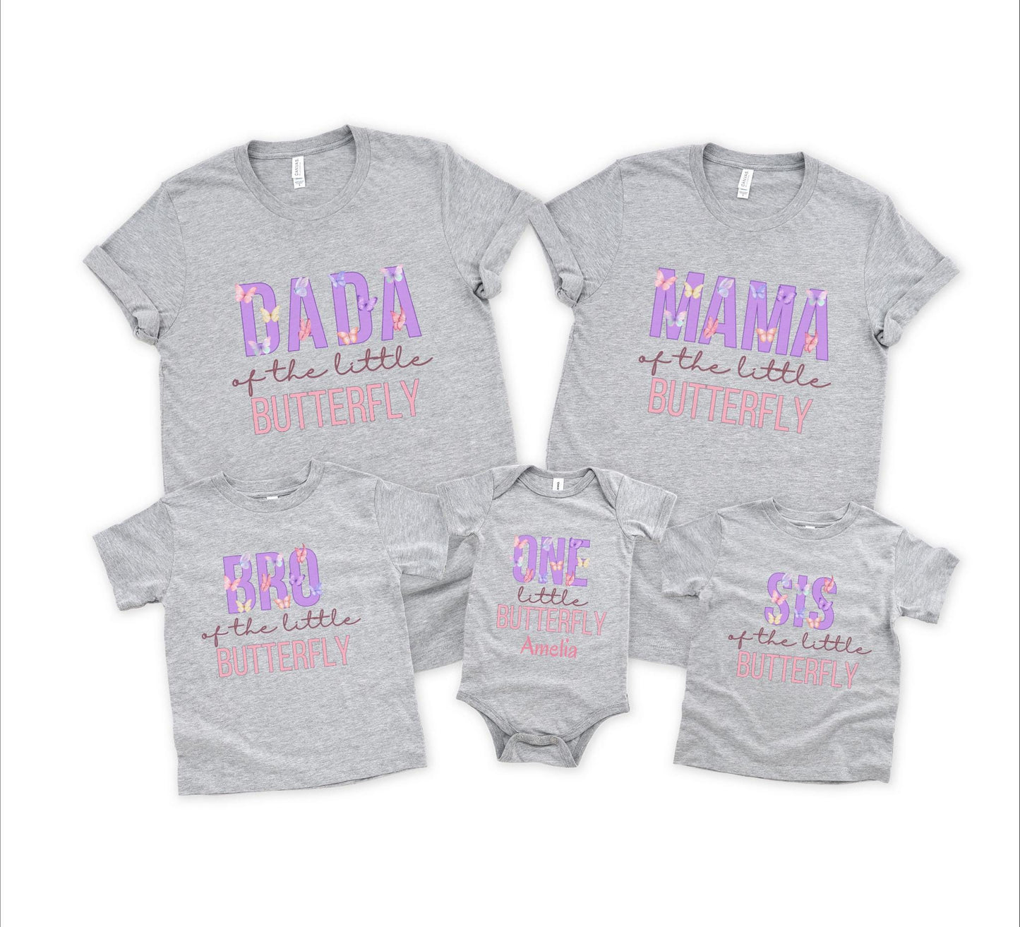 Butterfly Theme Matching Family First Birthday Shirts: Insect Theme 1st Birthday Party Outfit