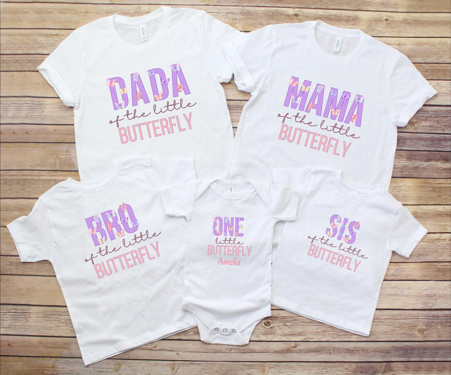 Butterfly Theme Matching Family First Birthday Shirts: Insect Theme 1st Birthday Party Outfit