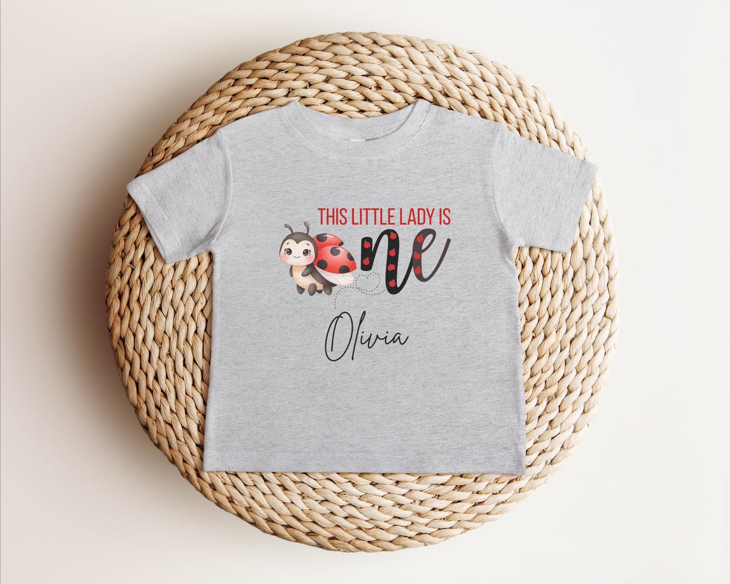 Personalized Ladybug First Birthday Shirt: Bug Theme 1st Birthday Party Outfit